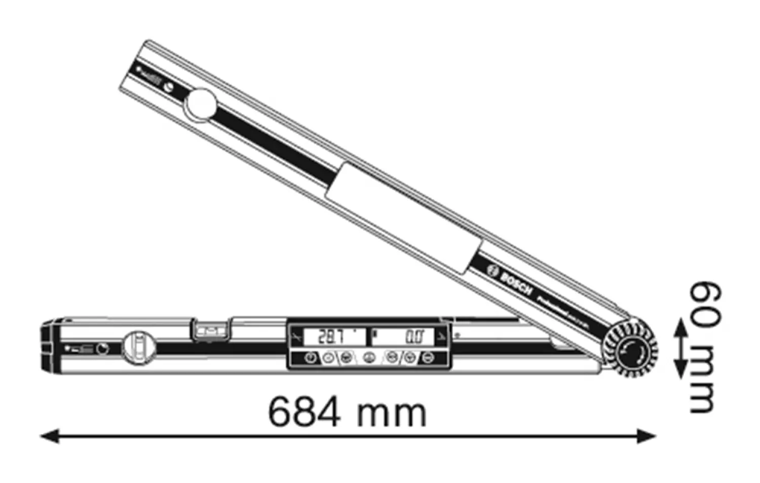 Bosch GAM 270 MFL digitale hoekmeter in tas - 270-image