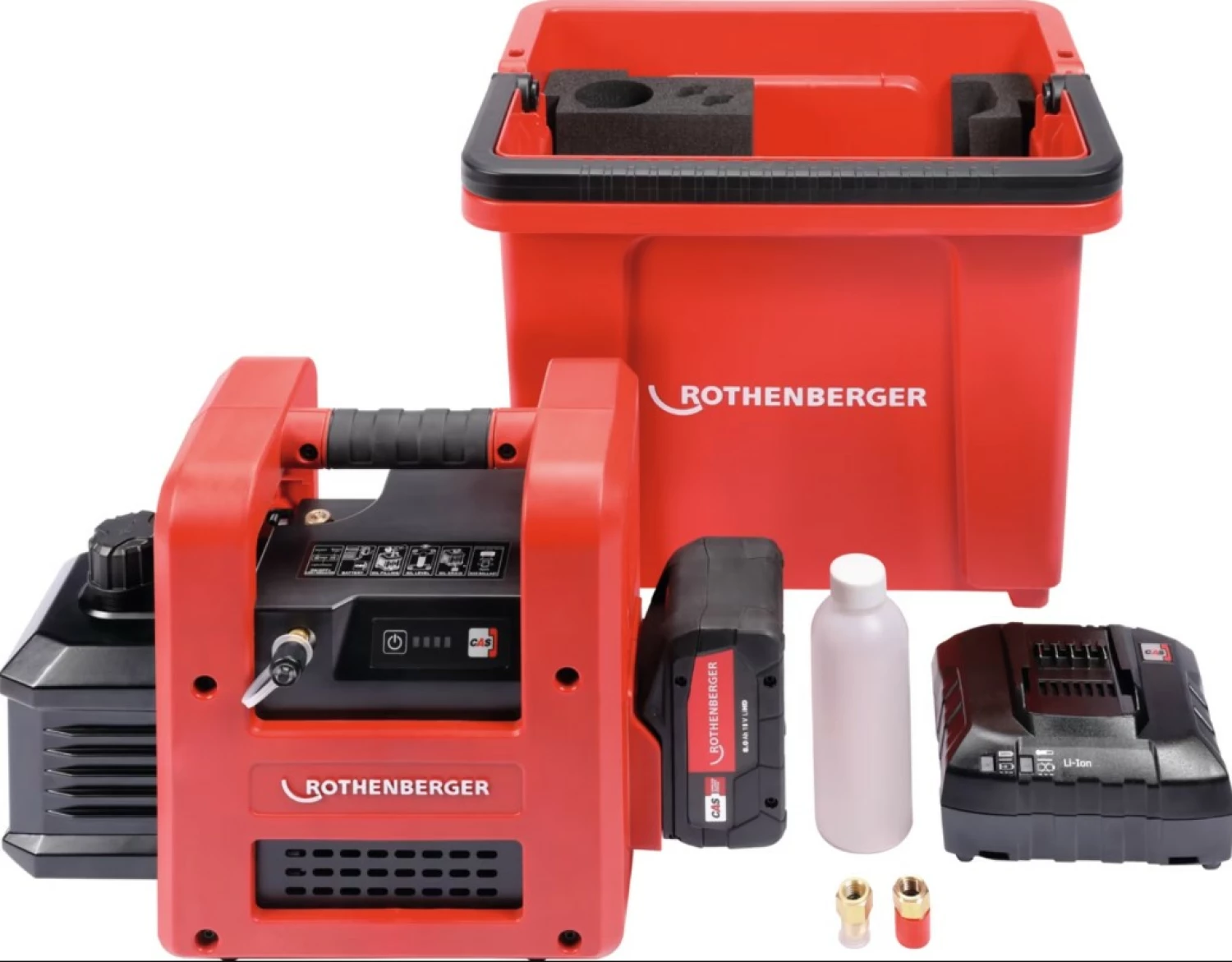 Rothenberger 1000003233 ROAIRVAC R32 5.0 CL - Set pompe à vide 18V (1x batterie 8,0Ah) - 142l/min-image