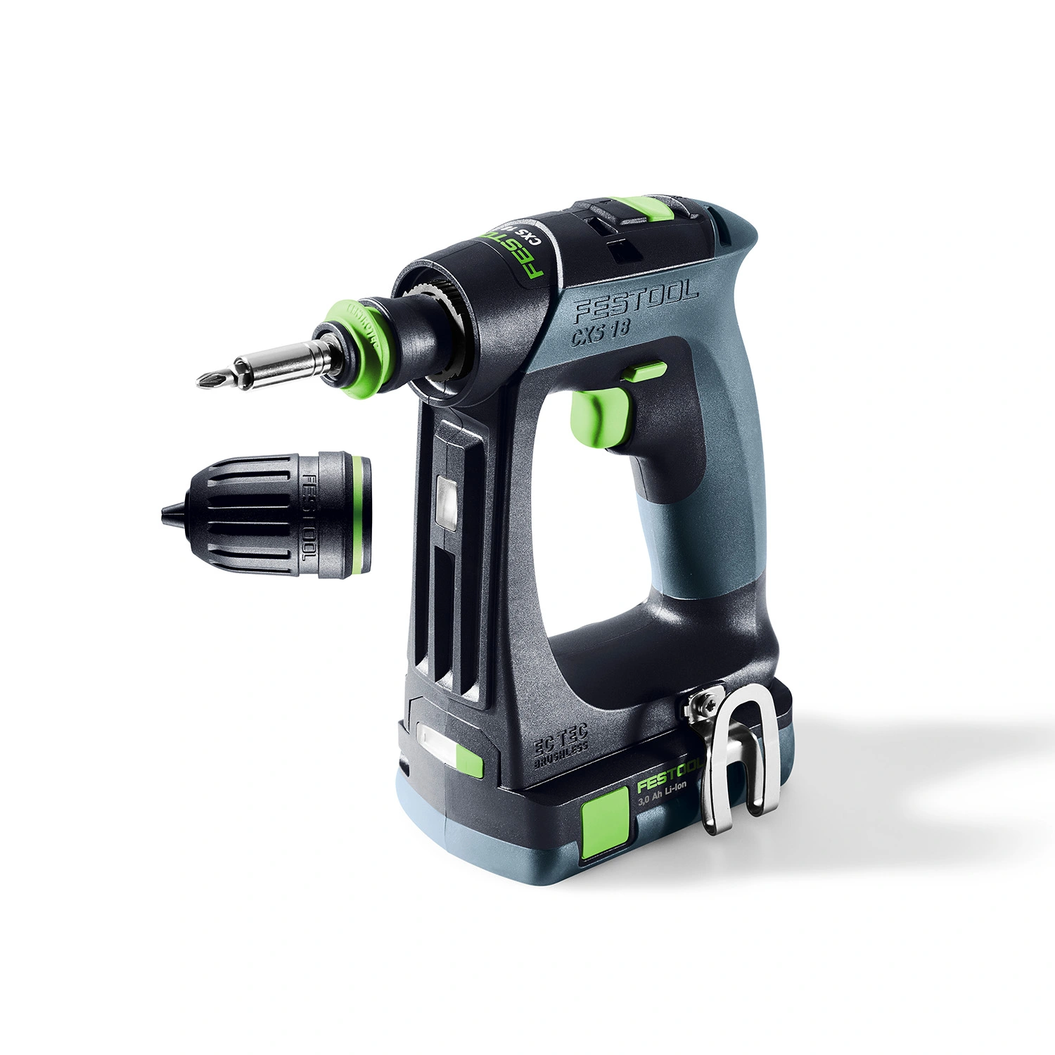 Festool CXS 18 C 3,0-Plus 18V Li-Ion accu schroefboormachine set (2x 3,0Ah) in systainer - 40Nm