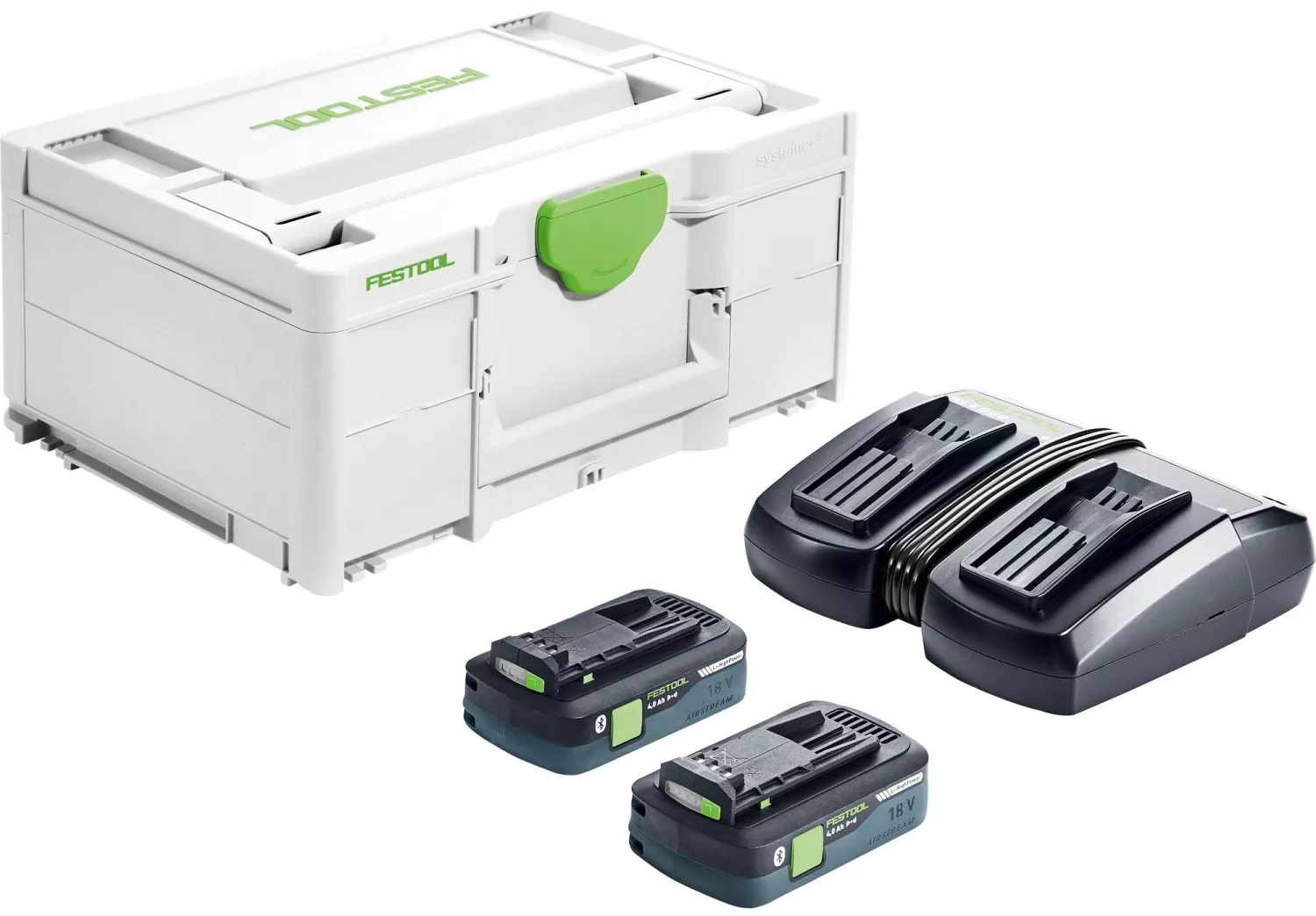 Festool SYS 18V 2x4,0/TCL 6 DUO Energie set (2x 4,0Ah) dans systainer-image