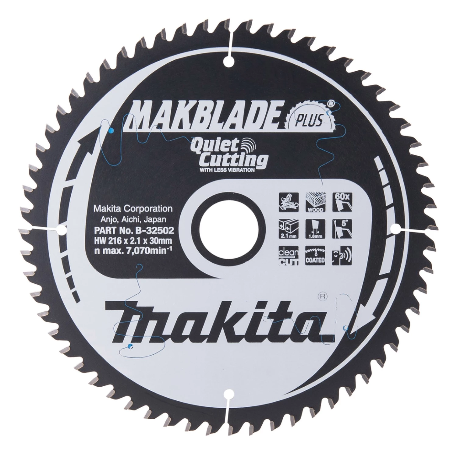 Makita B-32502 Lame de scie - 216 x 30 x 60T-image