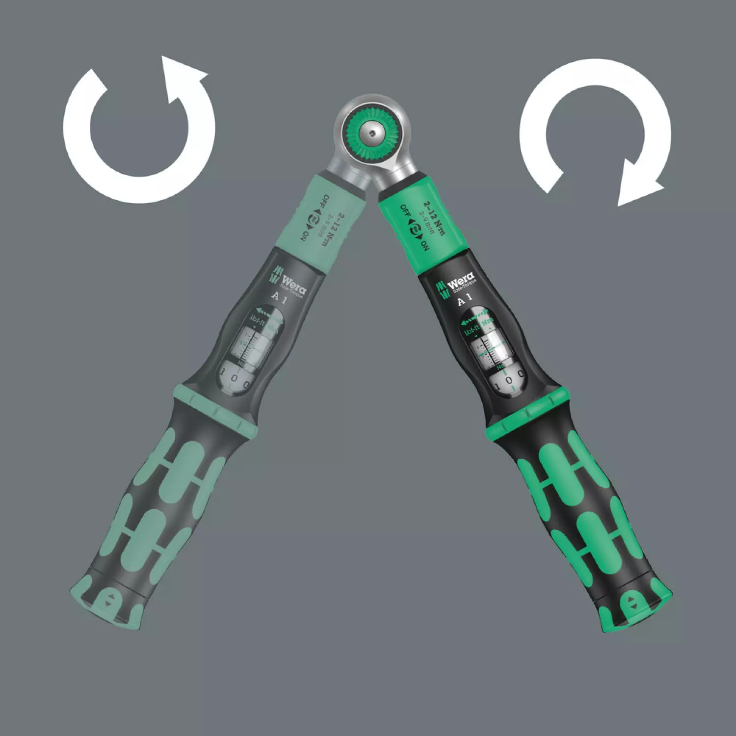 Wera 05075830001 Safe-Torque A 1 Jeu de clés dynamométriques avec cliquet commutable - 2-12 Nm - 1/4"-image