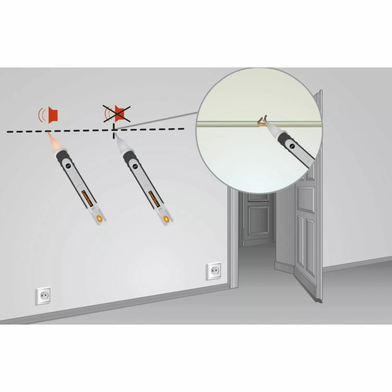 Laserliner 083.011A - Testeur de tension sans contact – sécurité détection des champs électriques-image