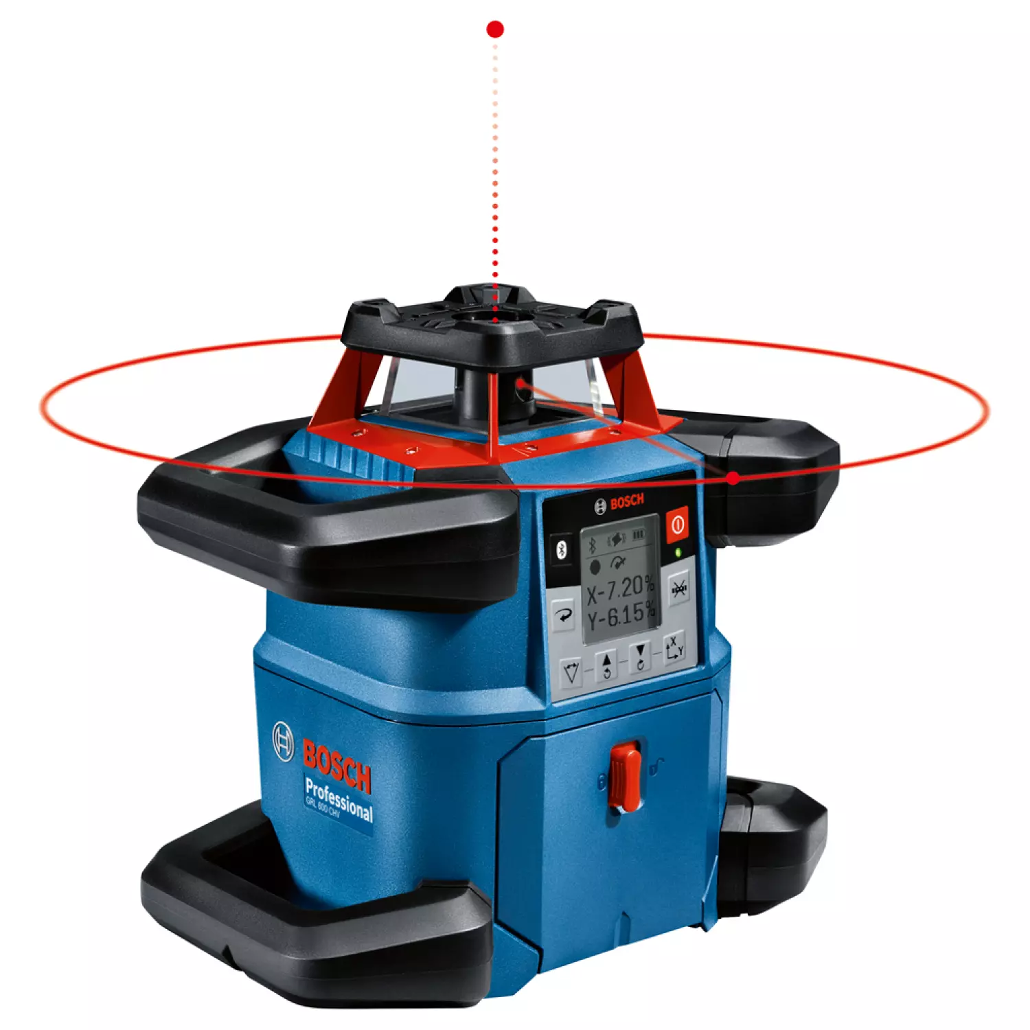 Bosch 06159940P5 - Laser rotatif GRL 600 CHV, récepteur laser LR 60 avec support RB 60, télécommande RC 6, fixation murale WM 6, 1x batterie GBA ProCORE18V 4,0Ah, chargeur rapide GAL 18V-40, adaptateur BA 1, 4x batteries D, 4x batteries AA, lunettes de sé