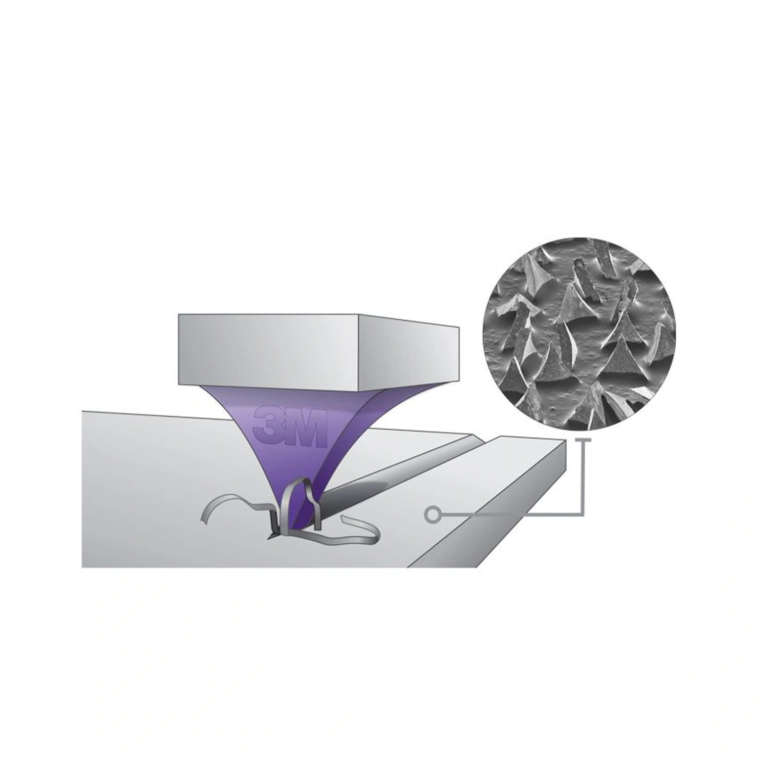 3M Cubitron 3 Lamellenschijf 1169F T27 plat -  125mm x 22,23mm - K60 - 10st