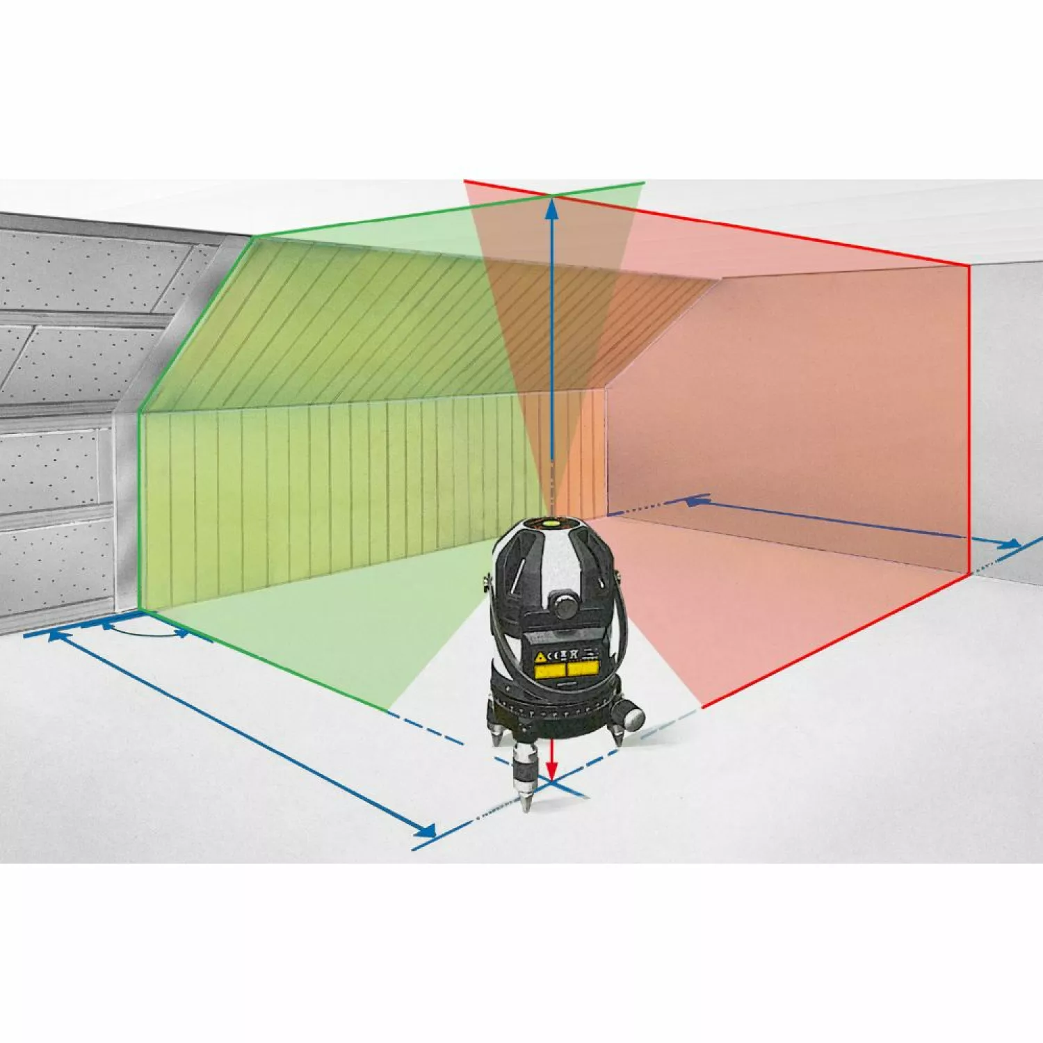 Laserliner PowerCross-Laser 5 Combi Kruislijnlaser met loodpunt in L-Boxx - 5 lijnen-image