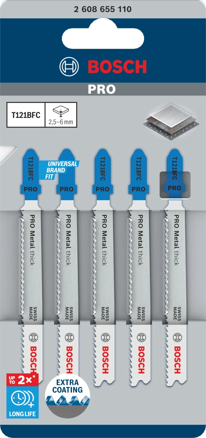 Bosch PRO T121BFC Metal thick decoupeerzaagblad - 92mm - metaal (5st)-image