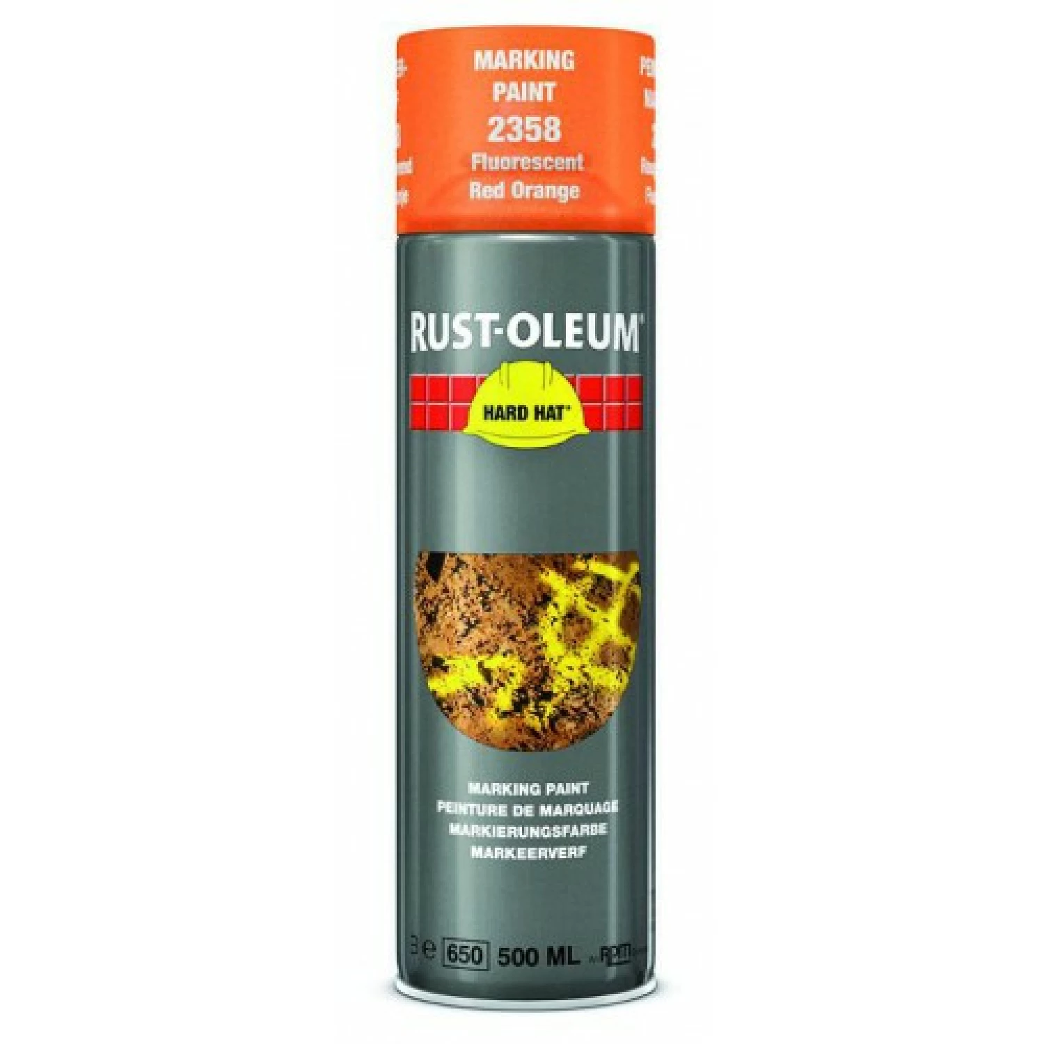 Rust-Oleum Hard Hat Markeerverf Spuitbus - oranje - 0,5L-image