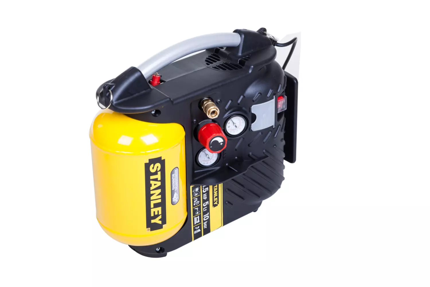 Stanley 8215250STN596 Compresseur - Sans huile - 10 bars + 6 pièces 9045717STN Jeu d'outils pneumatiques-image