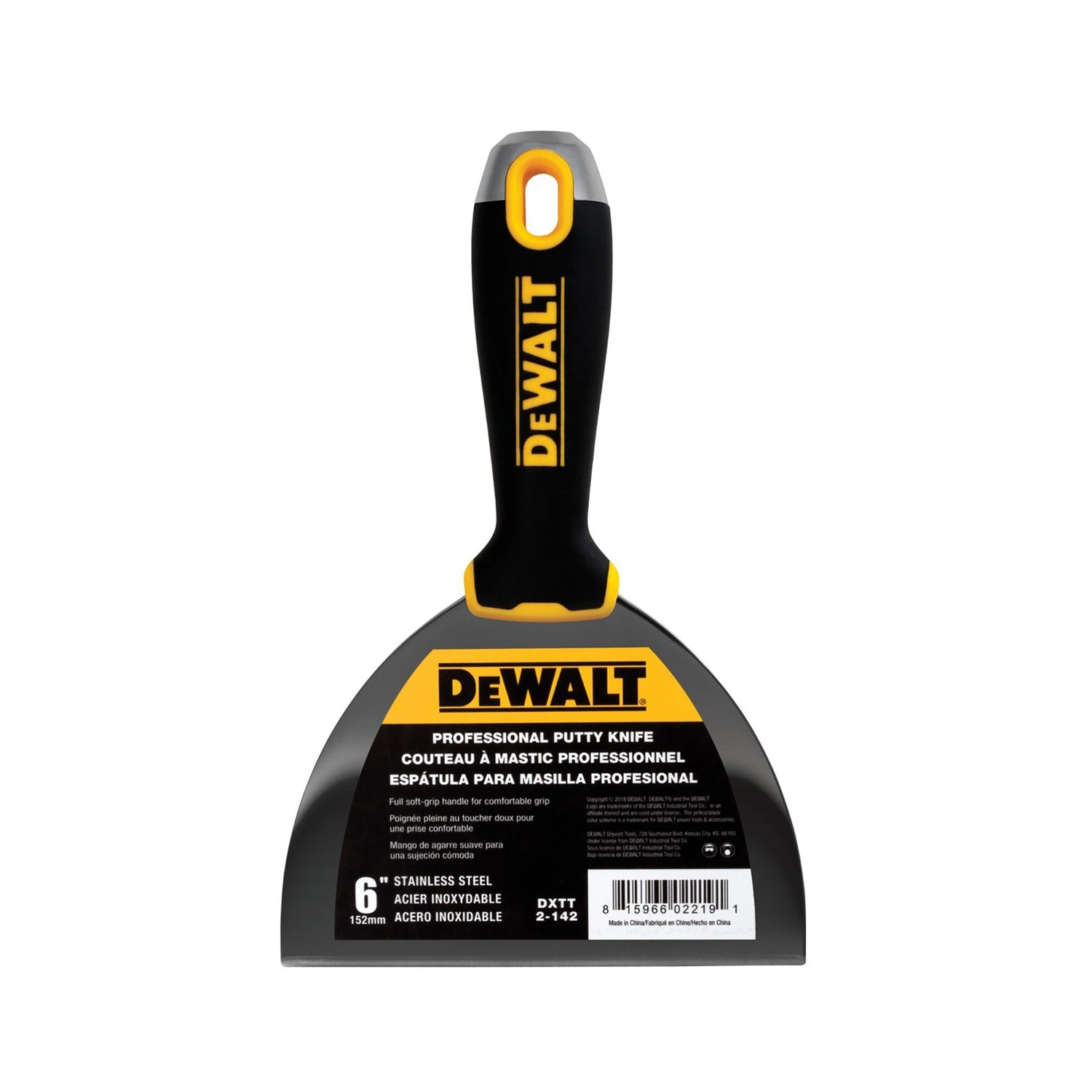 DeWalt Spatule en acier inoxydable Softgrip 6" (152 mm)-image