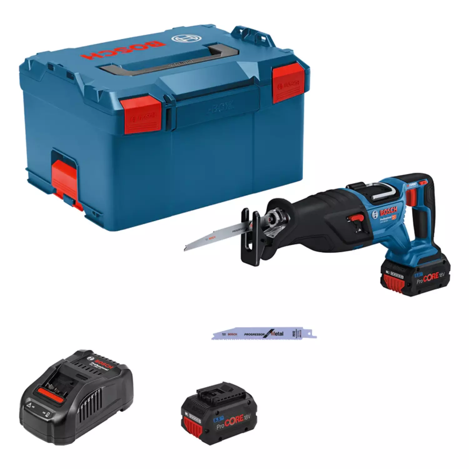 Bosch GSA 18V-28 18V Li-ion Accu reciprozaag set (2x 5.5Ah) in L-Boxx - 28 mm-image