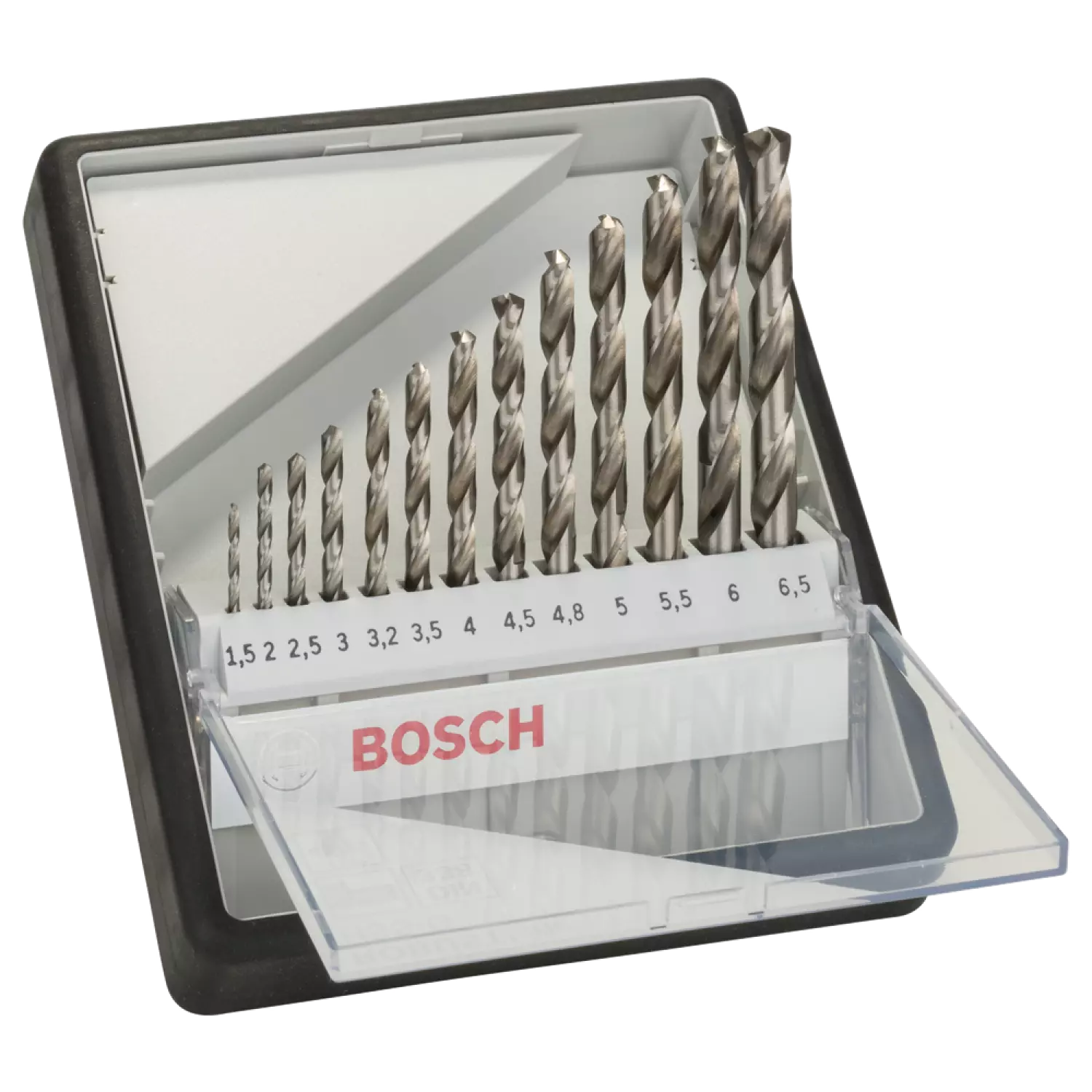 Bosch 2607010538 - Set 13 pièces foret à métaux Robust Line HSS-G 135° 1,5; 2; 2,5; 3; 3,2; 3,5; 4; 4,5; 4,8; 5; 5,5; 6; 6,5 mm