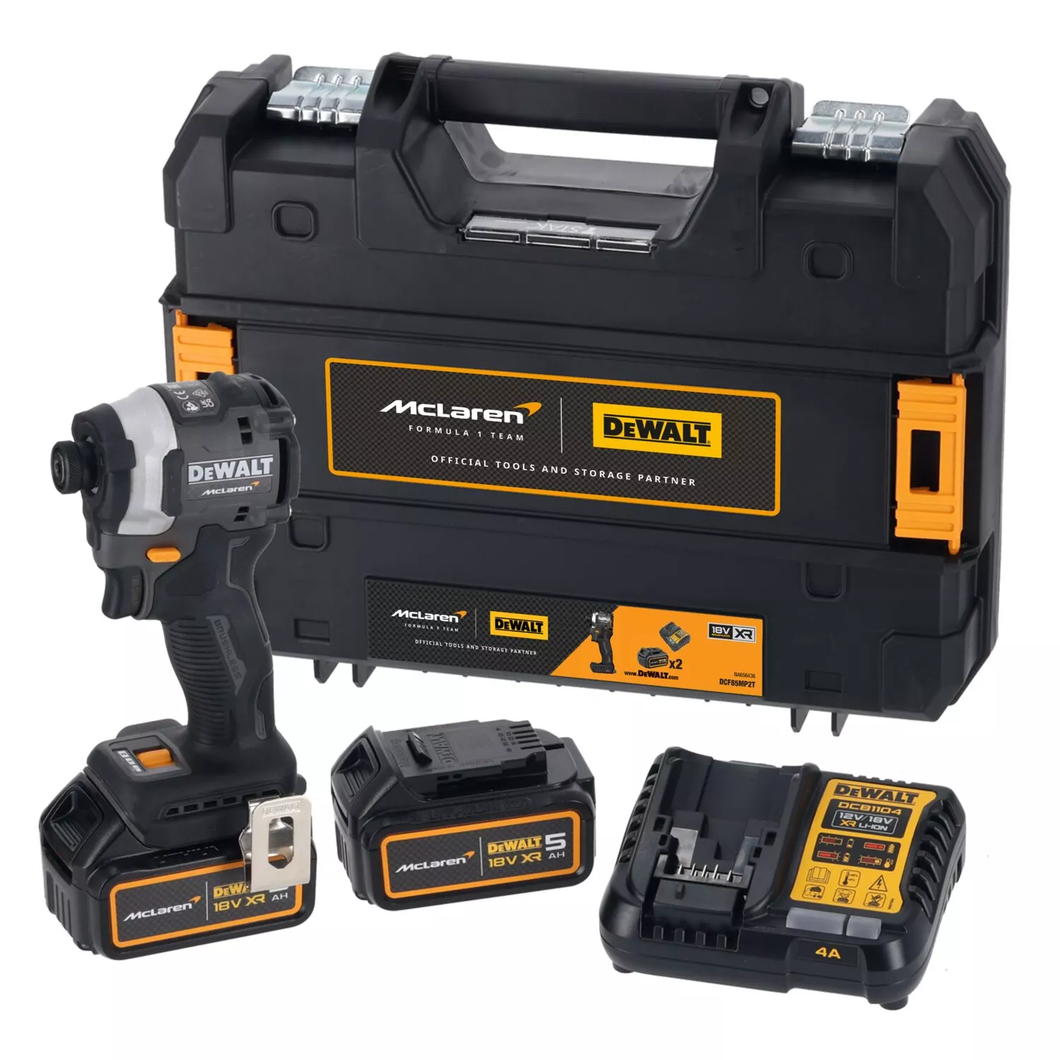 DeWALT DCF85MP2T McLaren 18V Li-ion accu slagschroevendraaier (2x 5.0Ah accu) in TSTAK-image
