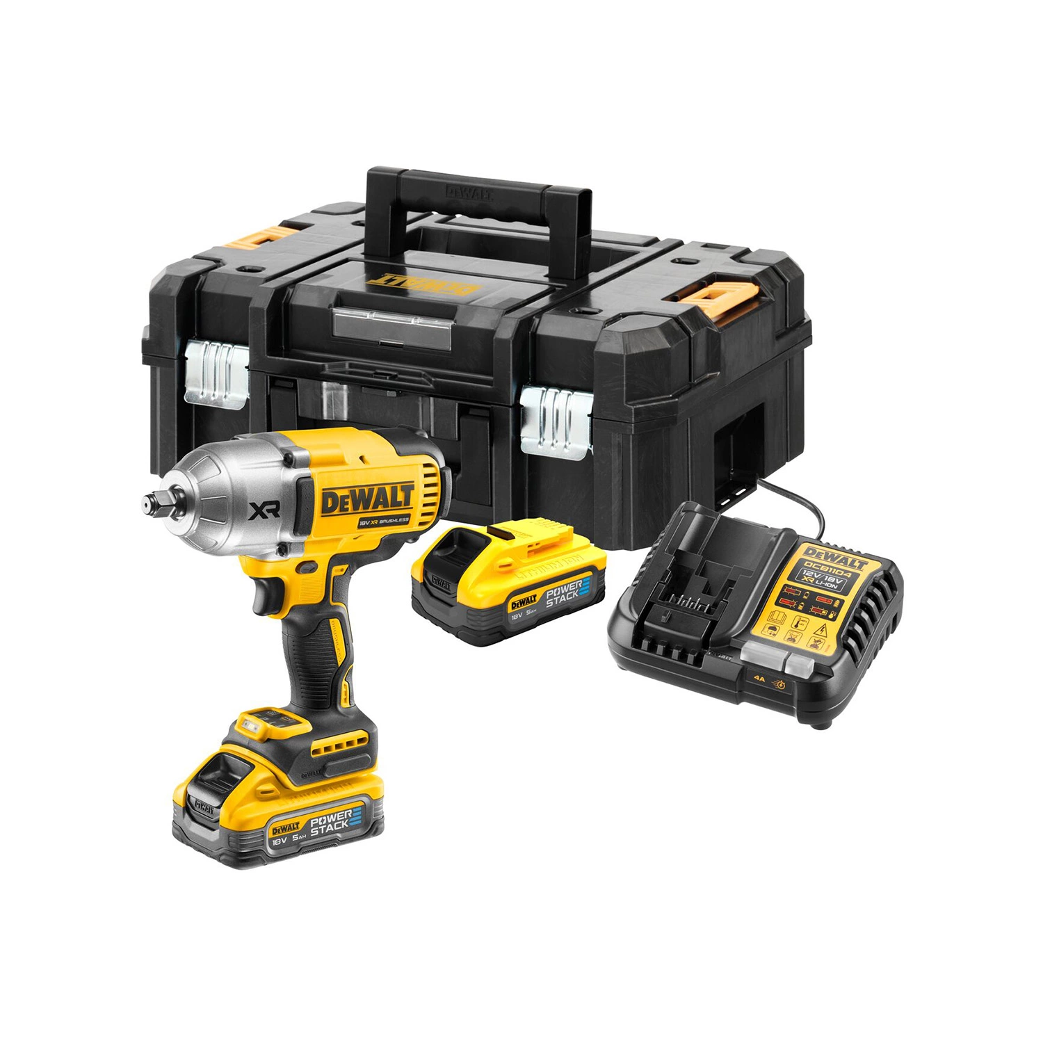 DeWALT DCF900H2T 18V Li-ion accu slagmoersleutel set (2x 5.0Ah accu) in TSTAK - 1898Nm - 1/2''-image