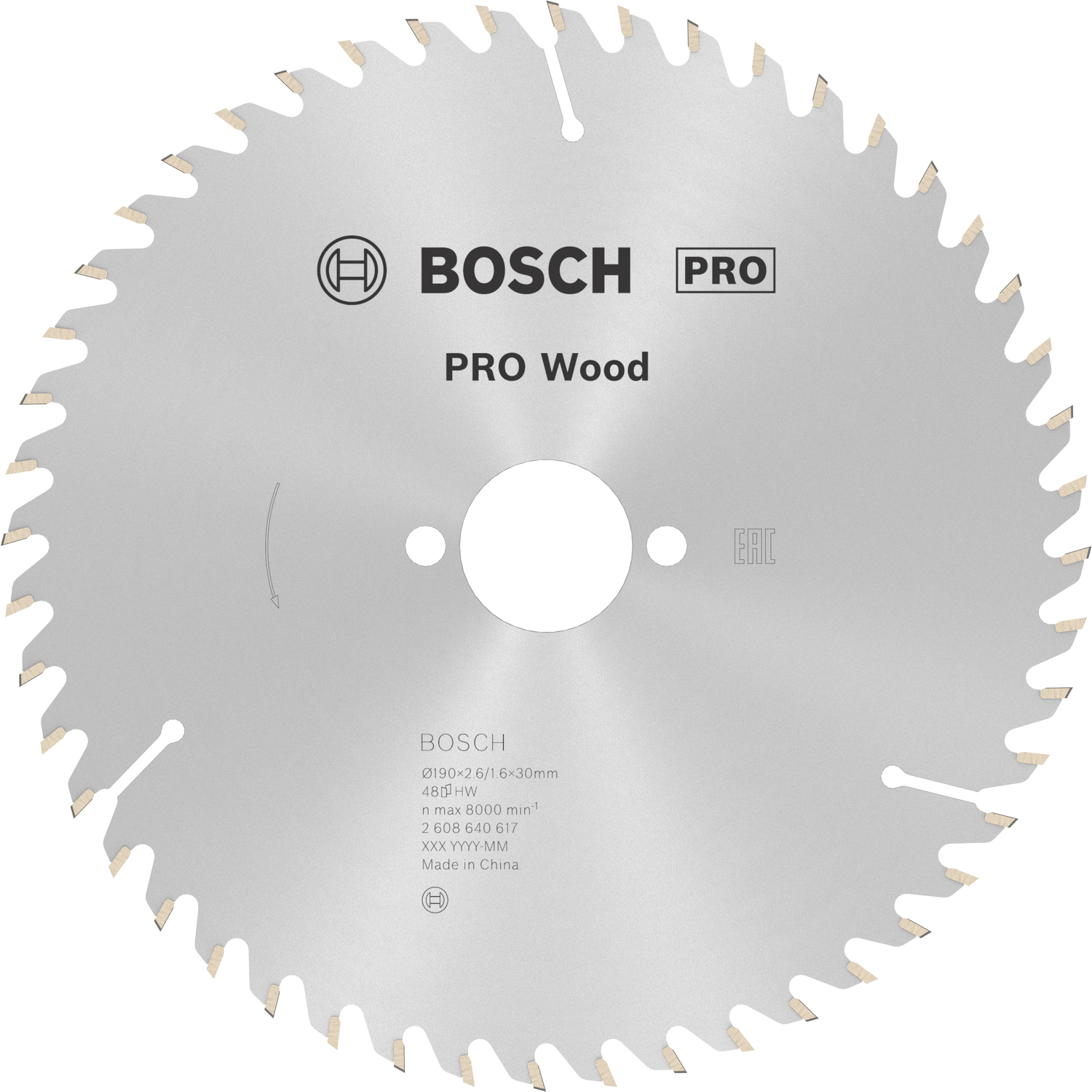 Bosch 2608640617 Pro Wood Cirkelzaagblad - 190 x 30 x 48T - Hout-image