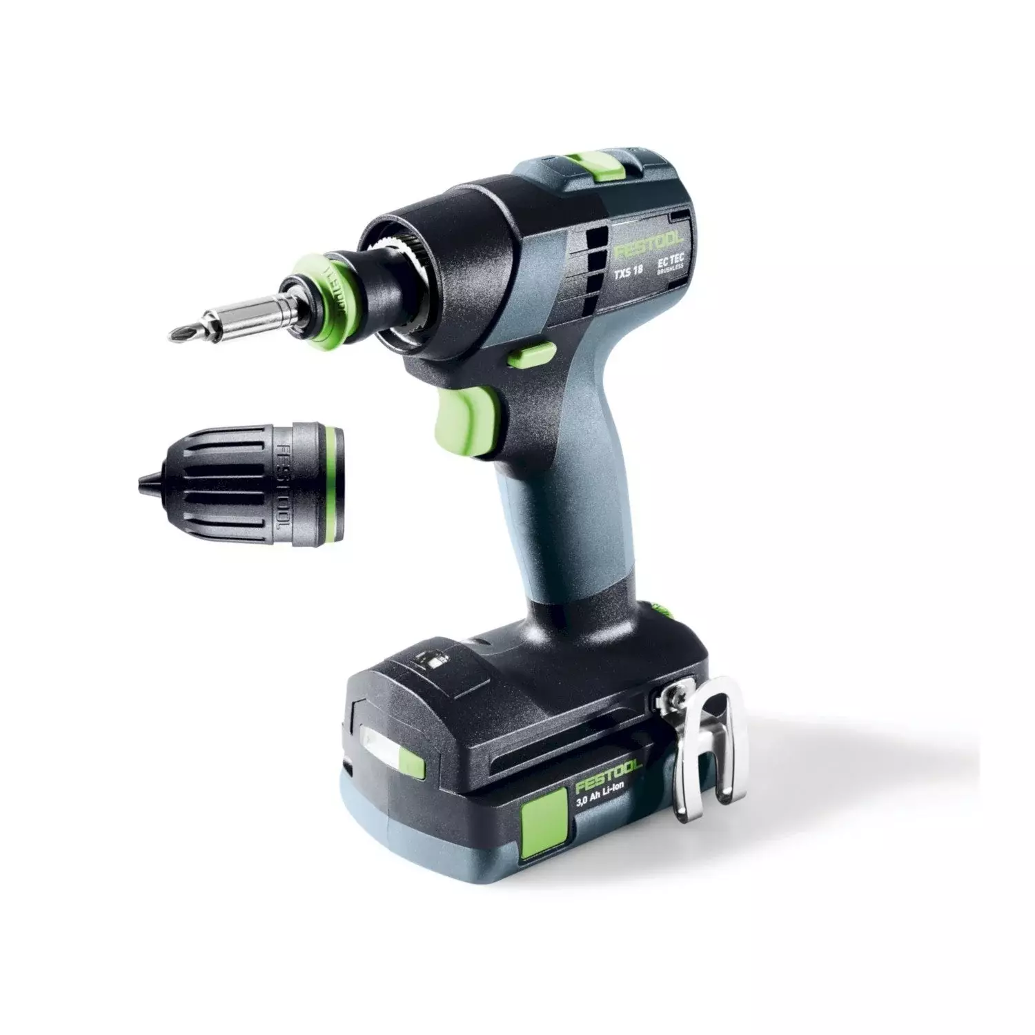 Festool TXS 18 C 3,0-Plus 18V Li-Ion accu schroefboormachine set (2x 3,0Ah) in systainer - 40Nm-image