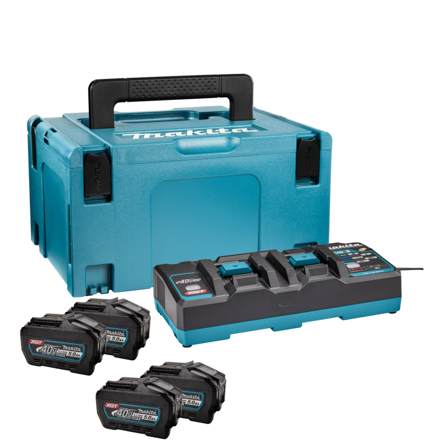 Makita 191U42-2 40V XGT Li-Ion accu starterset (4x 5.0Ah) + duolader in Mbox-image