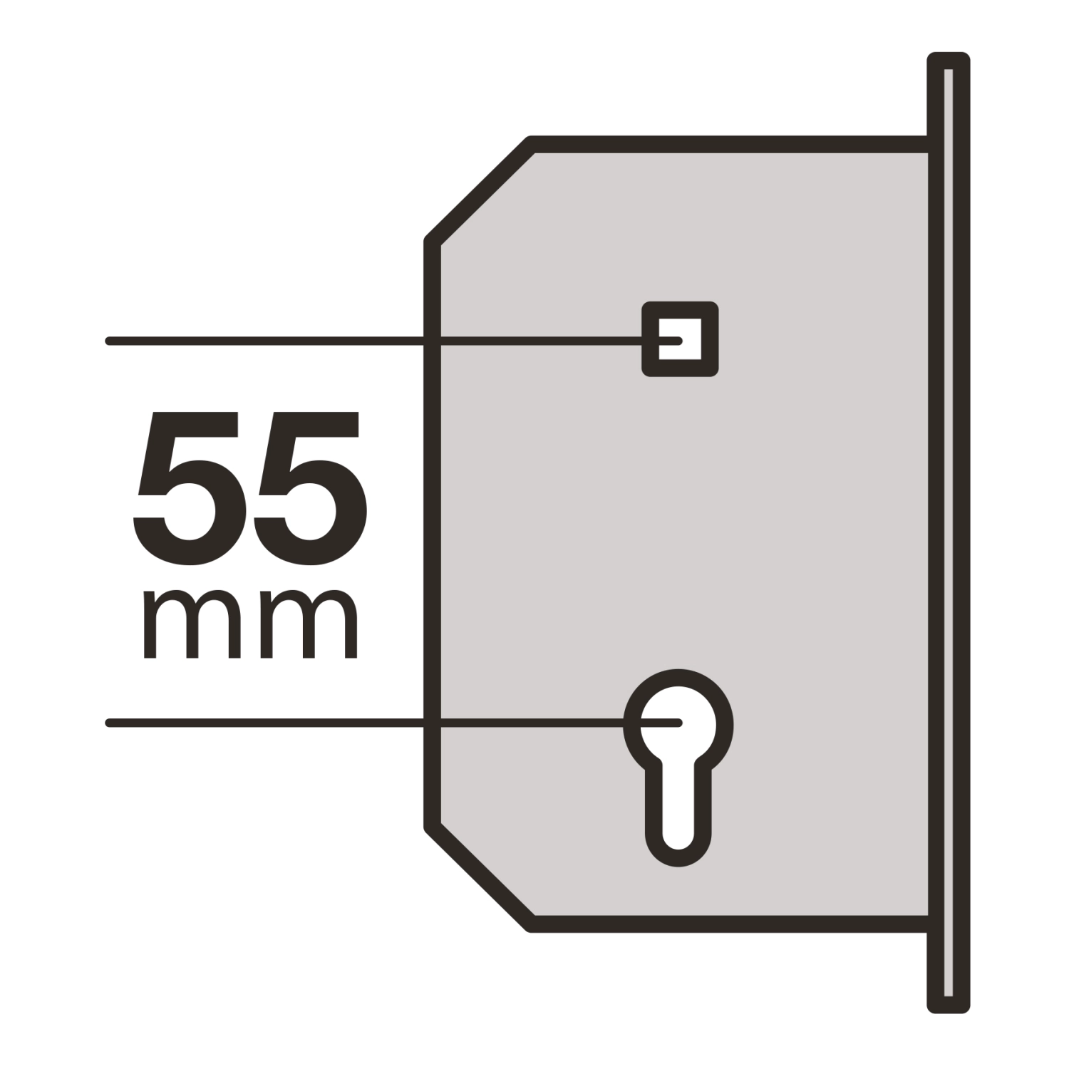 Starx 86.101.37 Veiligheidsbeslag - Krukgarnituur - SKG3 - Langschild - Aluminium - Zwart-image