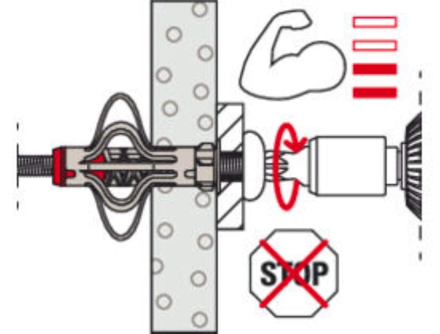 Fischer 572923 Hollewandplug DuoHM 4 X 55 S PH TX, bolkopbout met TX opname-image