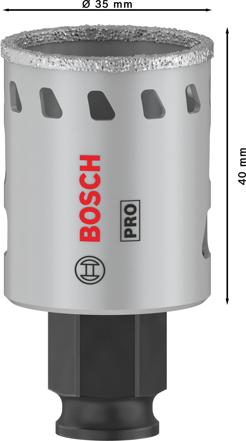 Bosch 2608901558 Scie cloche diamantée PRO Tile PC Plus pour carrelage - 35 mm-image