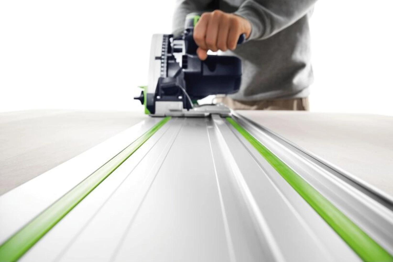 Festool FS 1400/2 Rail de guidage - 1400 mm - avec 2x FSZ 120 pinces à vis-image