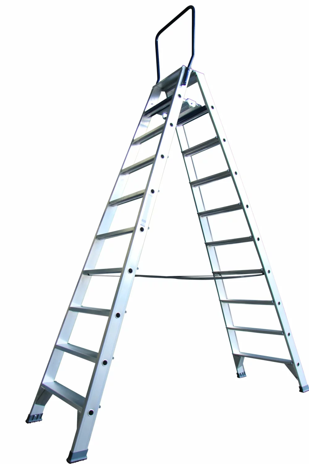 ASC 990608875 DT Escalier double - Aluminium - 2 x 10 marches - hauteur de travail max. 4,35 m.-image