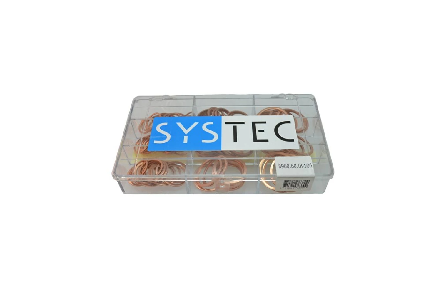 Systec Assortimentskoffer met afdichtringen - koper (92st)
