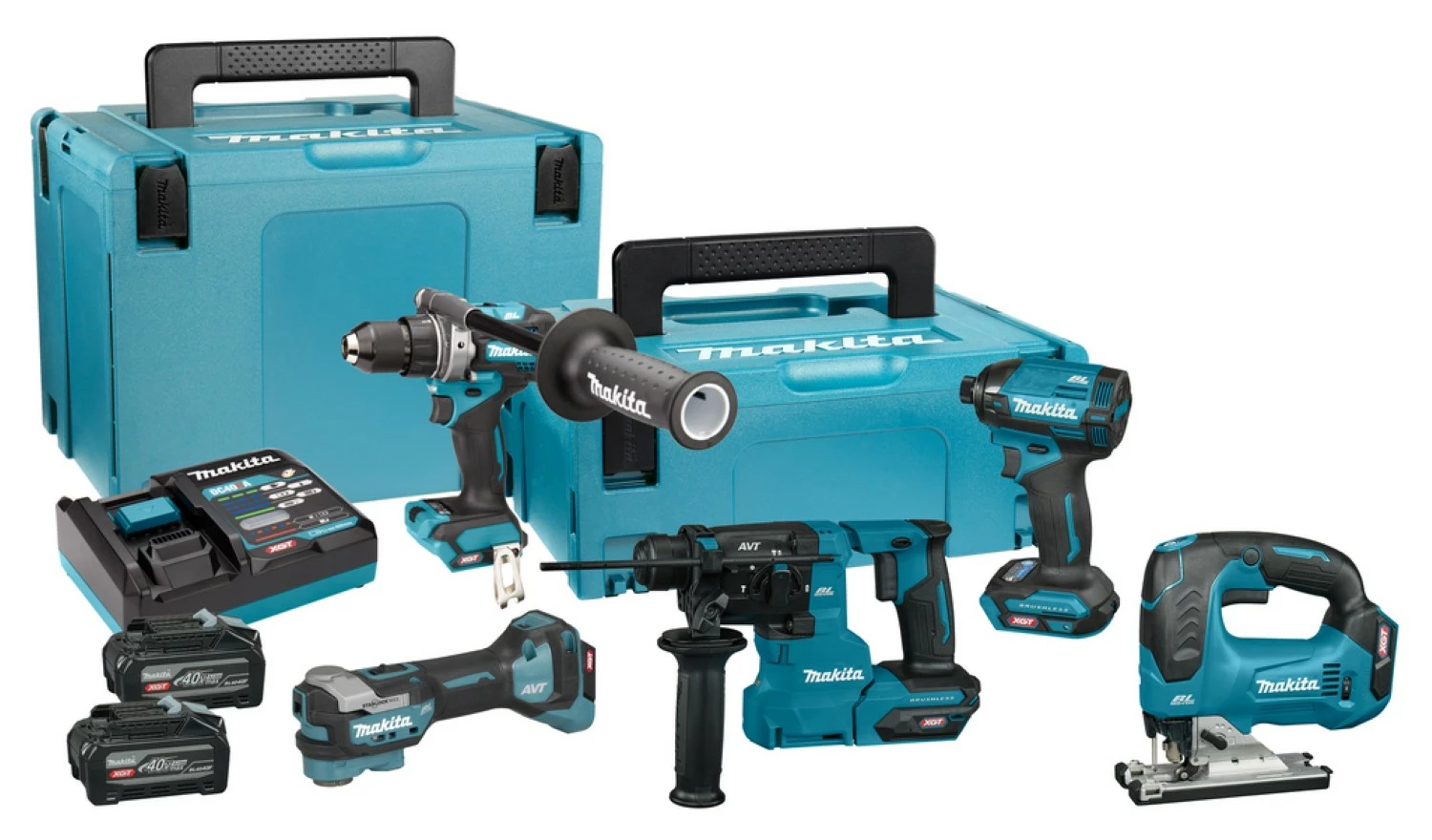 Makita DK402NX 40V Max Li-ion accu 5-Piece combination set (2x 4.0Ah accu) in Mbox-image