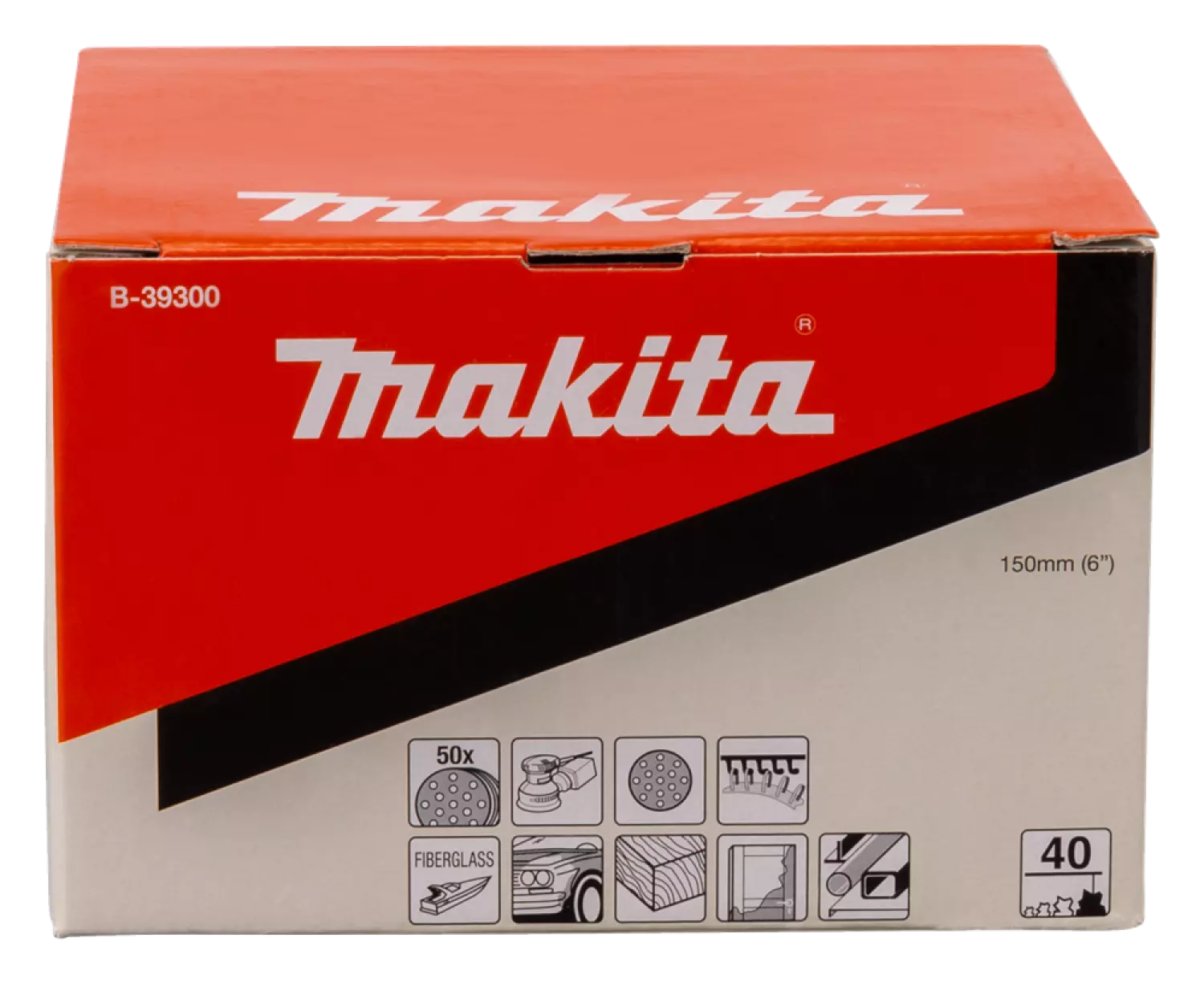 50 disques de ponçage Makita B -39300 - Velcro - Grains 40 - 150 mm-image