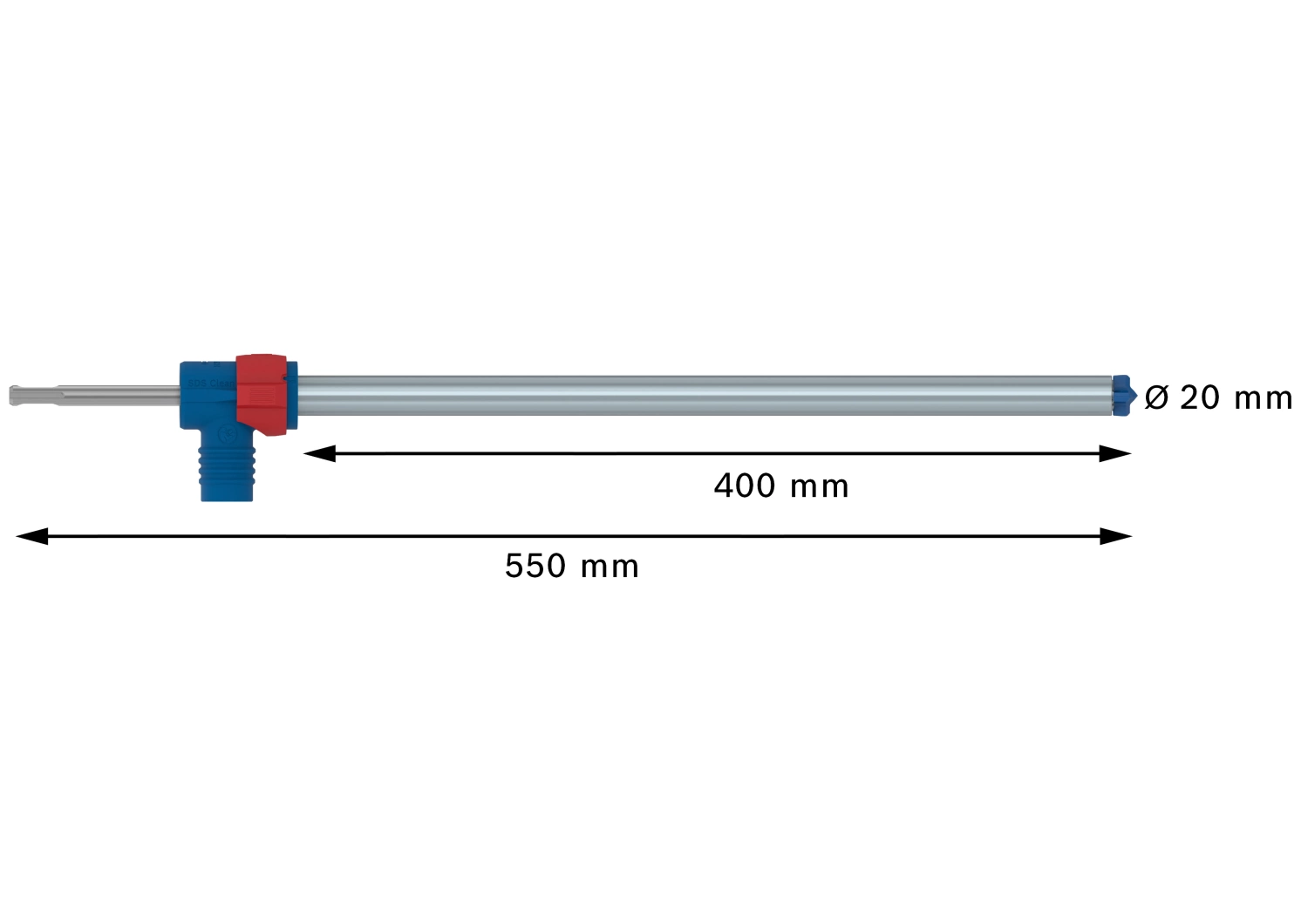 Bosch 2608901619 EXPERT Hamerboor SDS Clean SDS plus-8X - 20x400x550mm met connector-image