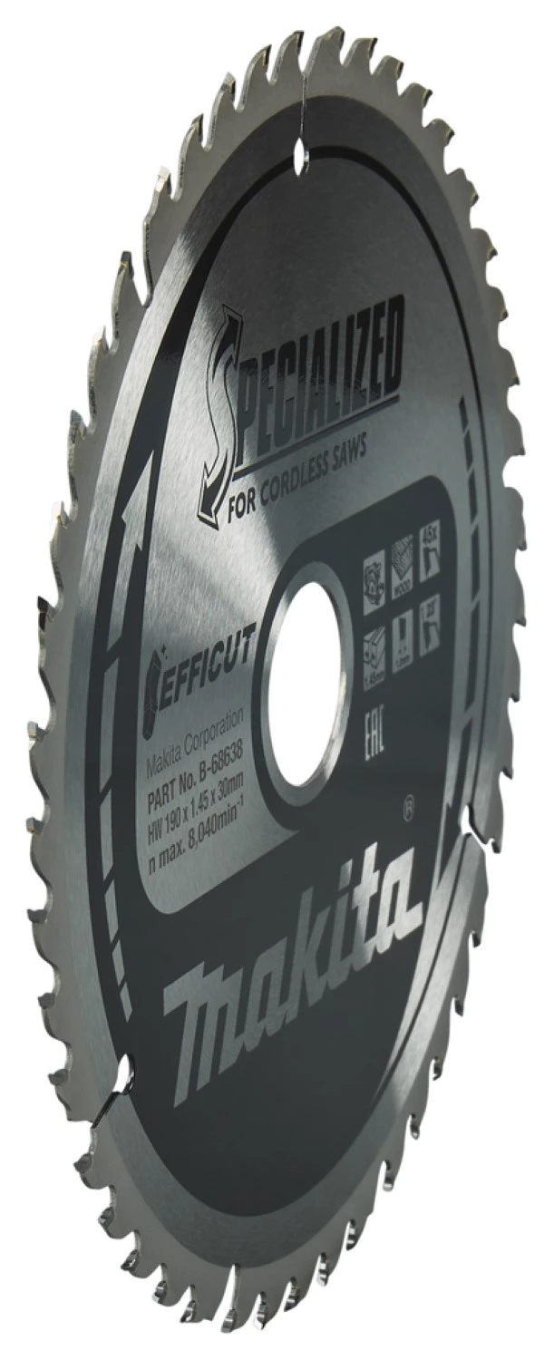 Makita B-68638 Cirkelzaagblad Hout - 190x30x1,45mm 45T-image