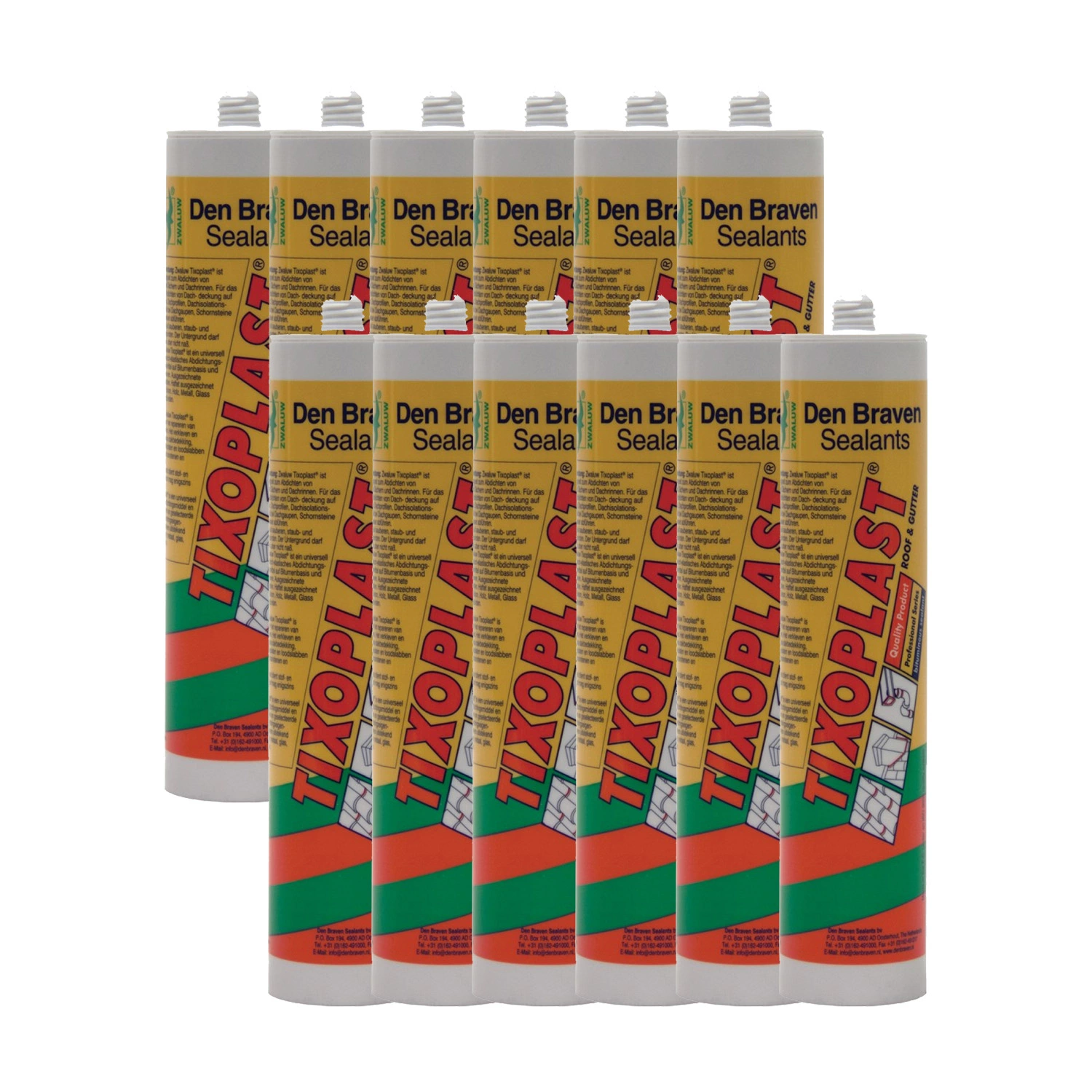 Zwaluw Den Braven 10121601 Tixoplast Dakkit - Zwart - 310ml - 12st-image