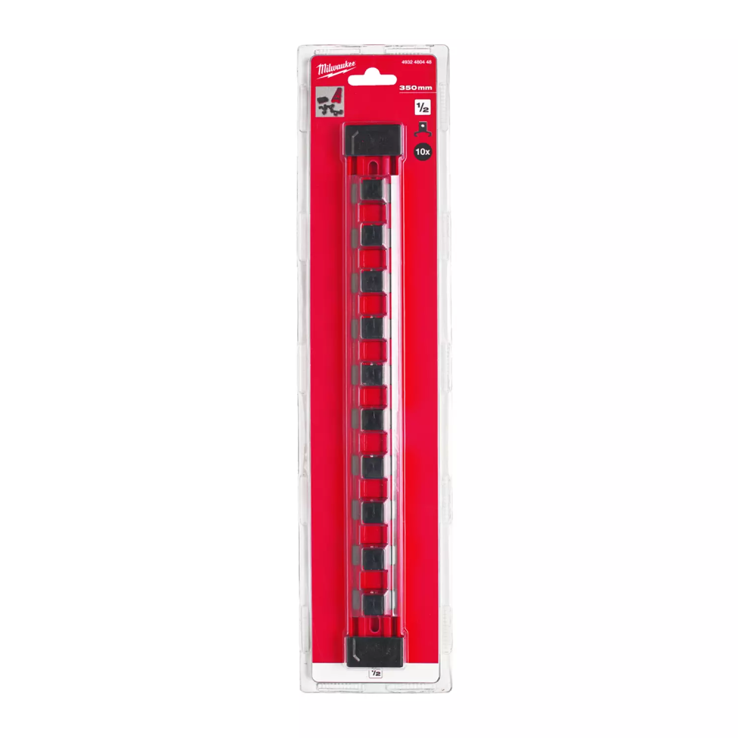 Milwaukee 4932480448 Hex Doppen Rail met klemmen - 350 mm - 1/2"-image