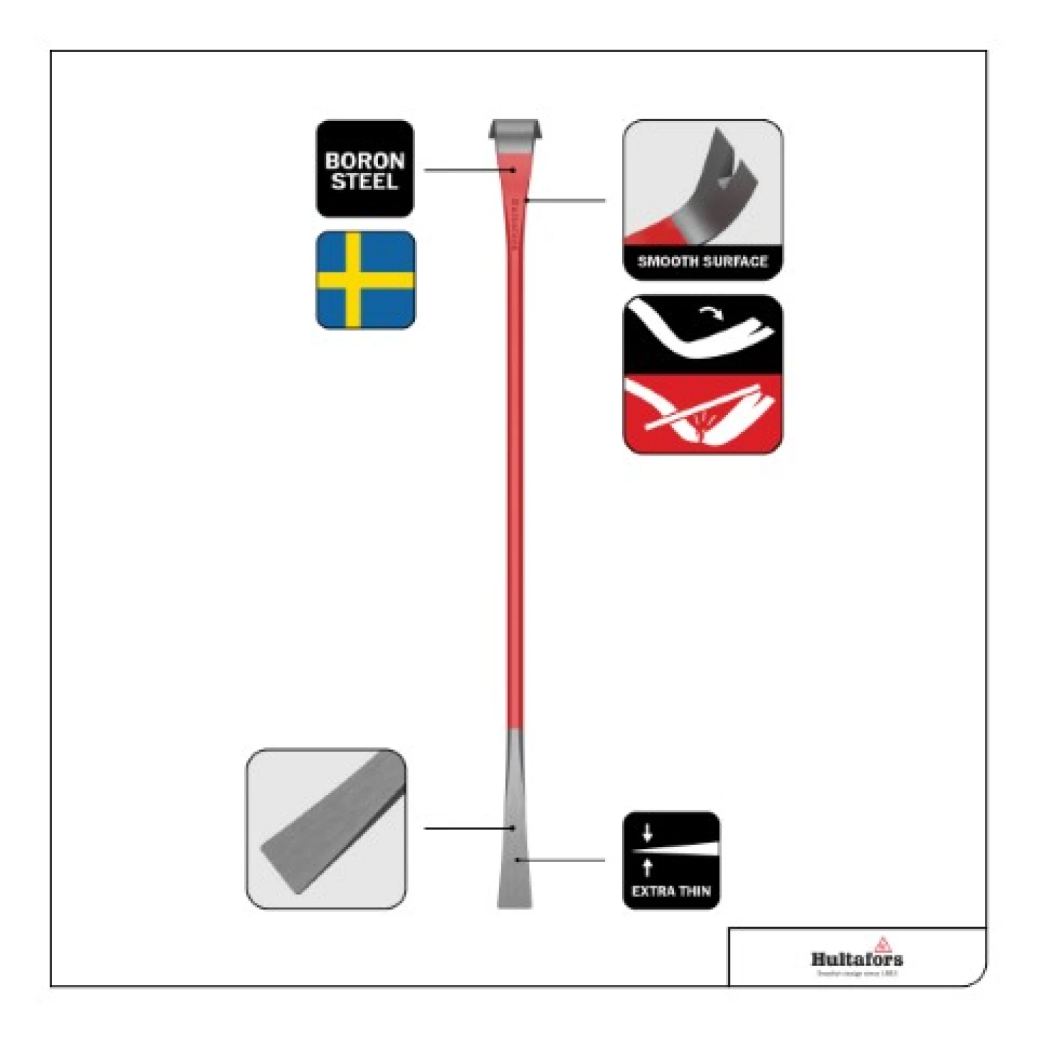Hultafors 109/32" - Pied-de-bîche en acier - 900 mm-image