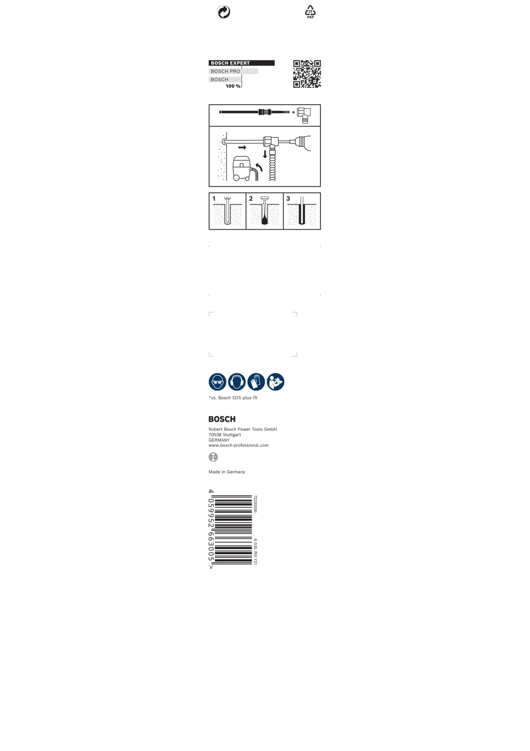 Bosch 2608901768 EXPERT Foret à marteau SDS Clean SDS plus-8X - 14x200x350mm-image
