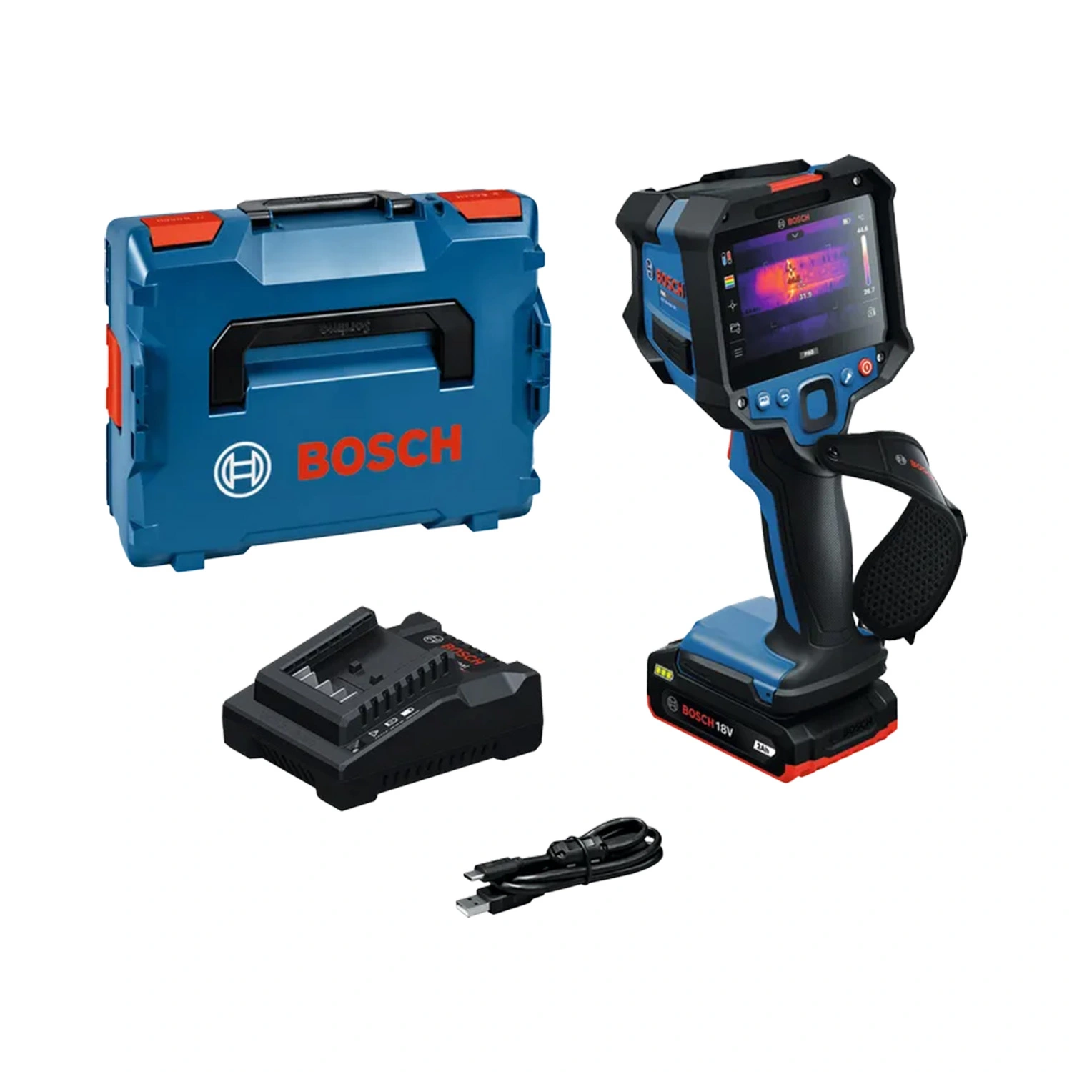 Bosch GTC18V-600-16C Warmtebeeldcamera in tas -20°C t/m 600°C - 256 x 192px - IP54