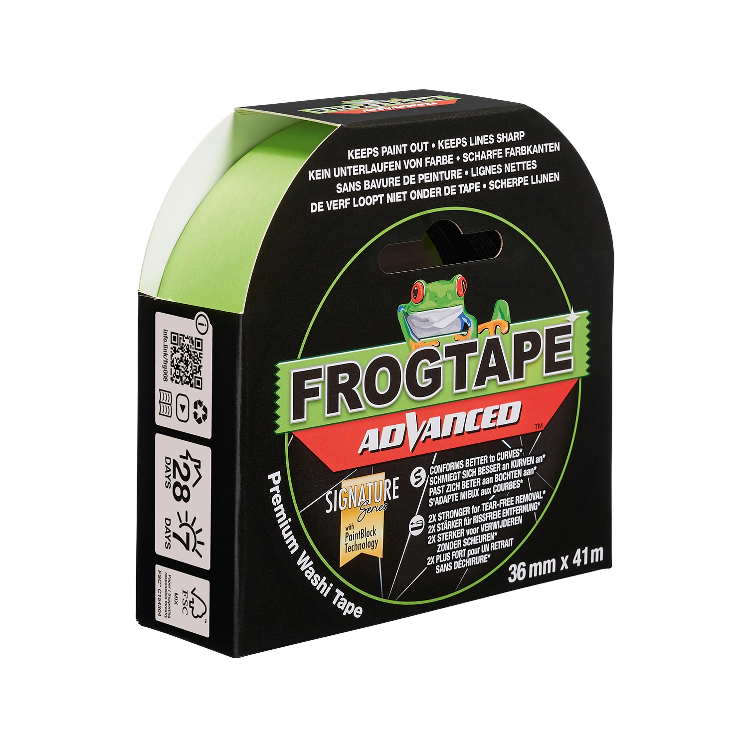FrogTape Advanced Ruban de masquage  36 mm x 41,1 m