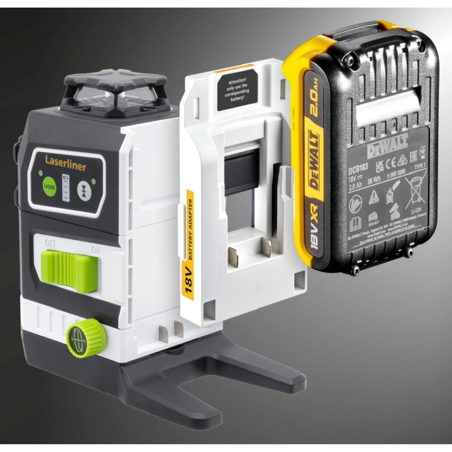 Laserliner PowerPlane 3G Multi-18V batterij adapter voor DeWALT-image