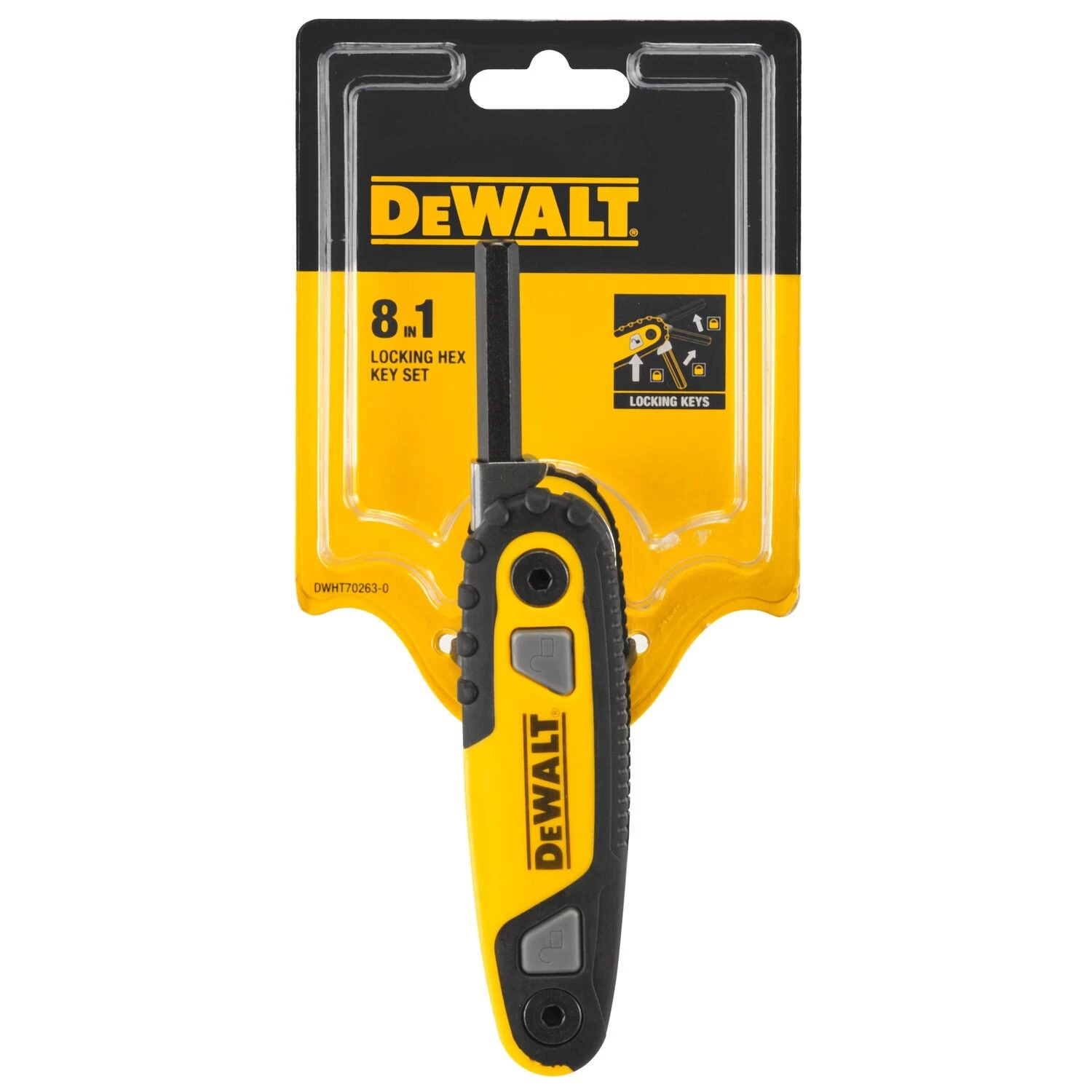 DeWALT DWHT0-70263 8-delige Inbussleutelset - Hex - 1,5-8mm - vouwbaar-image