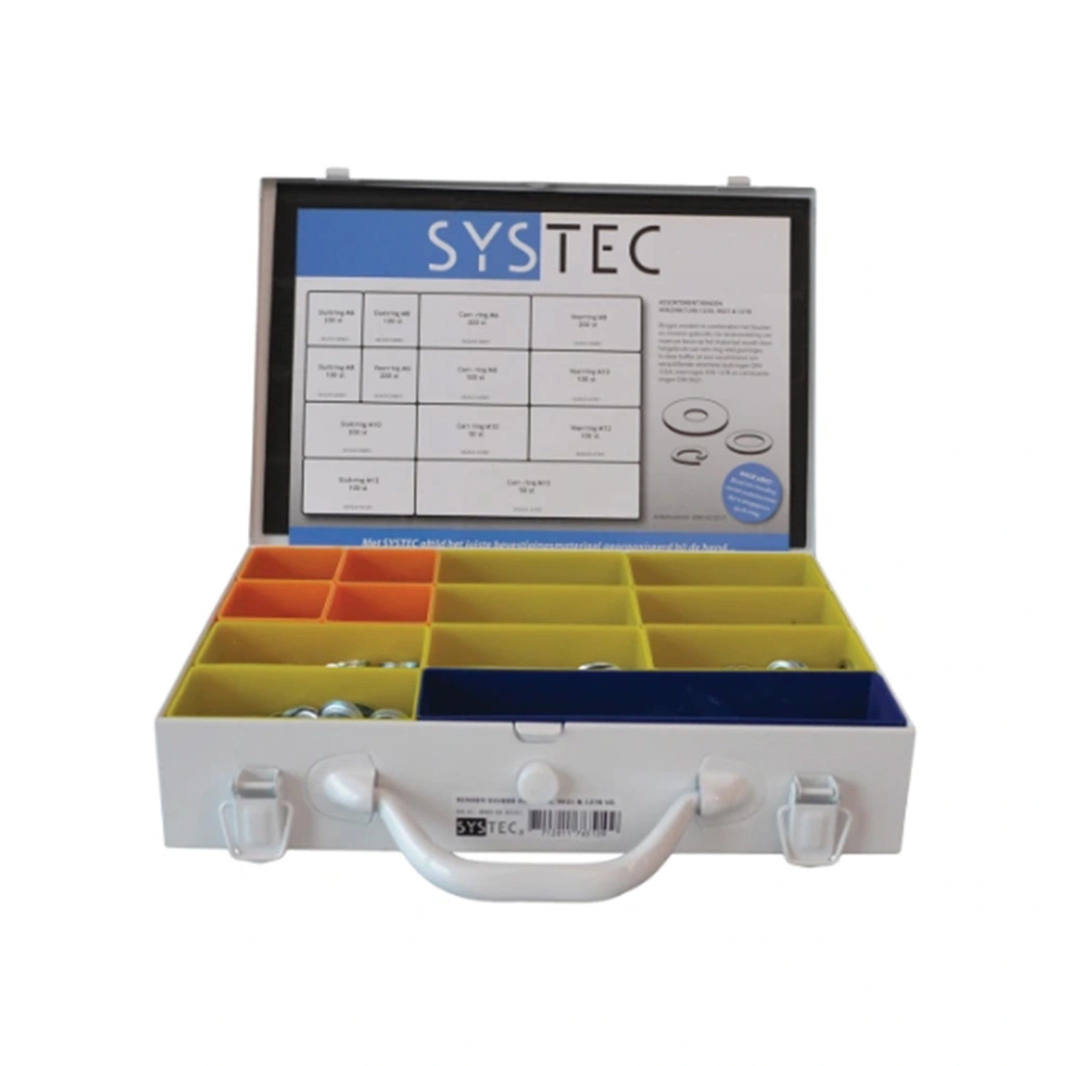 Systec Stalen Assortimentskoffer met diverse ringen (1700st)