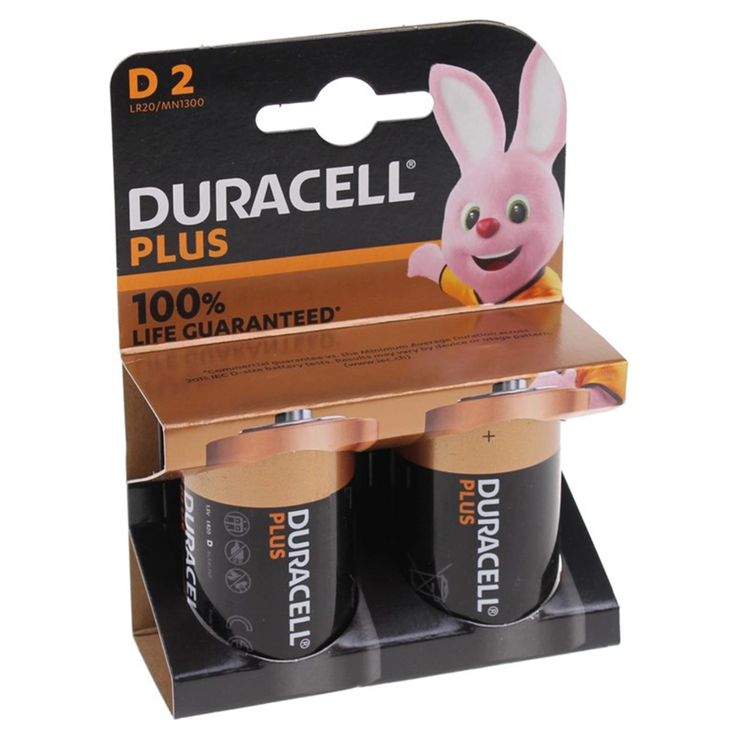 Duracell 3100000829 batterij alkaline plus 100% D 2st.-image