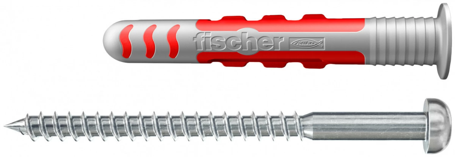 Fischer 557727 DuoSeal avec vis à tête sphérique A2 en acier inoxydable - 6 x 38 mm (50pcs)-image