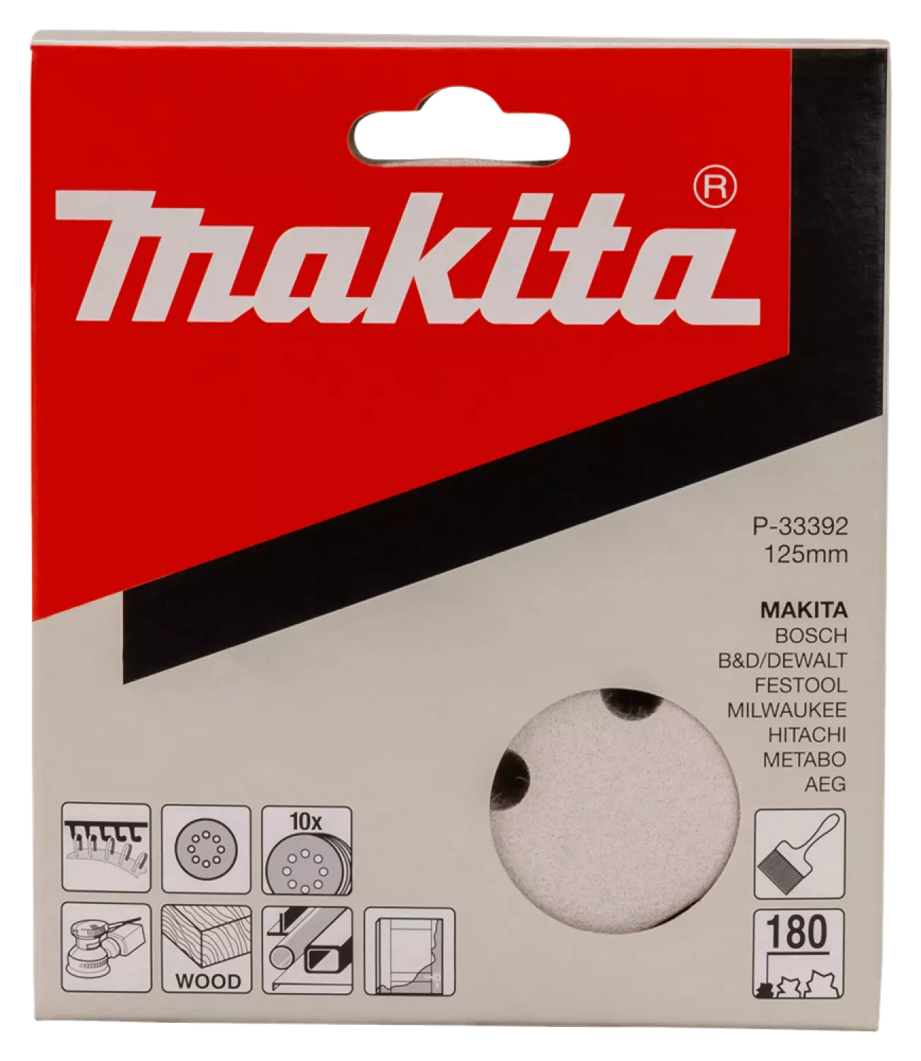 Makita P-33392 Schuurschijf White - K180 - 125mm (10st)-image