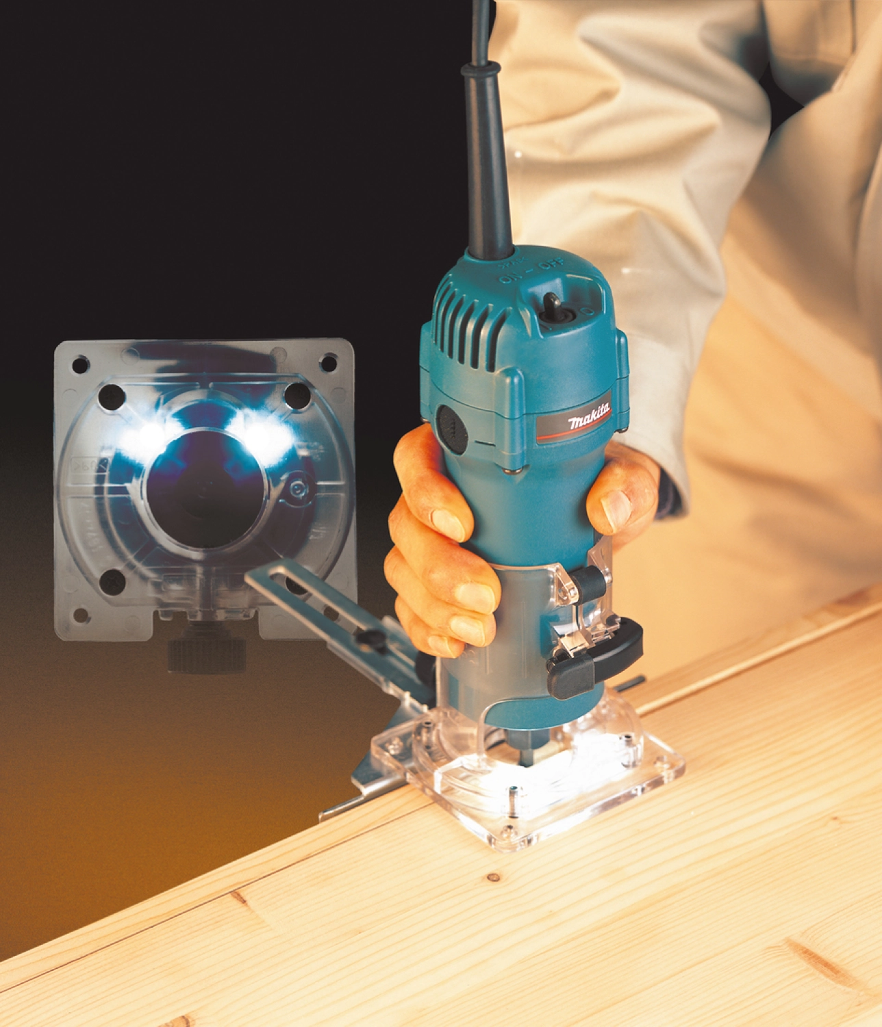 Affleureuse Makita 3707F - 440 W - 6 mm-image