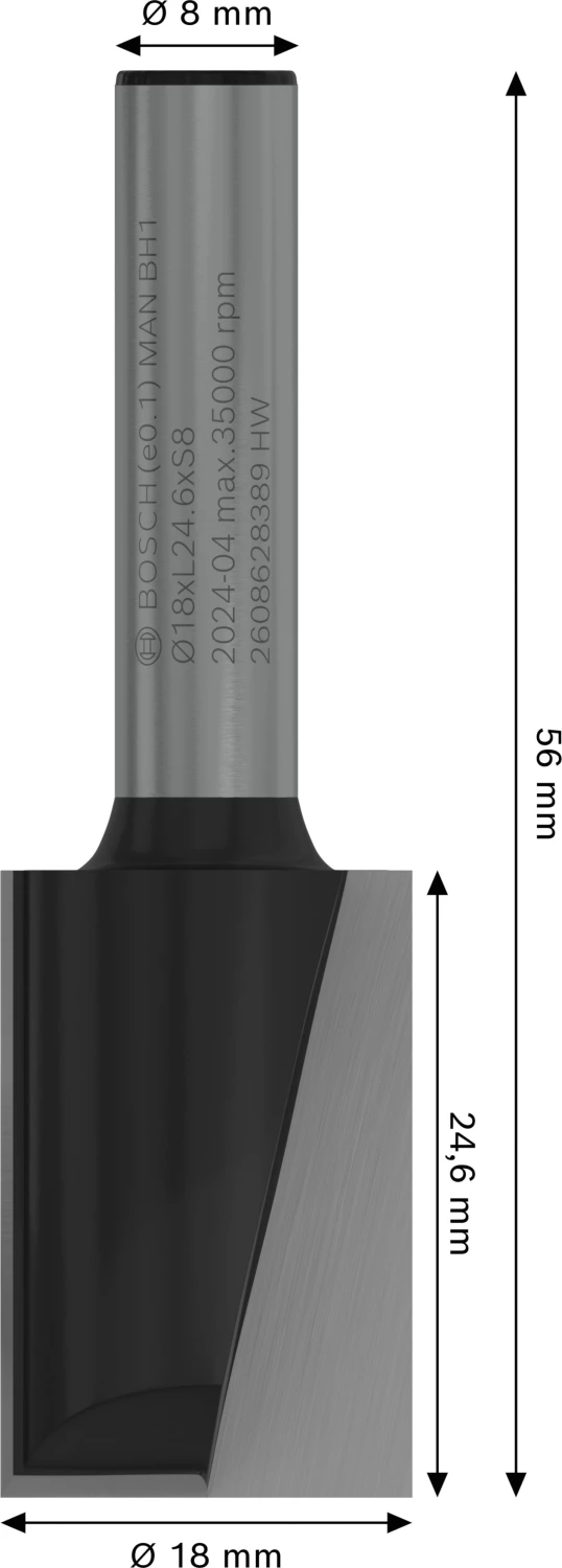 Bosch 2608628389 Vingerfrees - 2 snijvlakken - Hardmetaal - 18x25mm-image