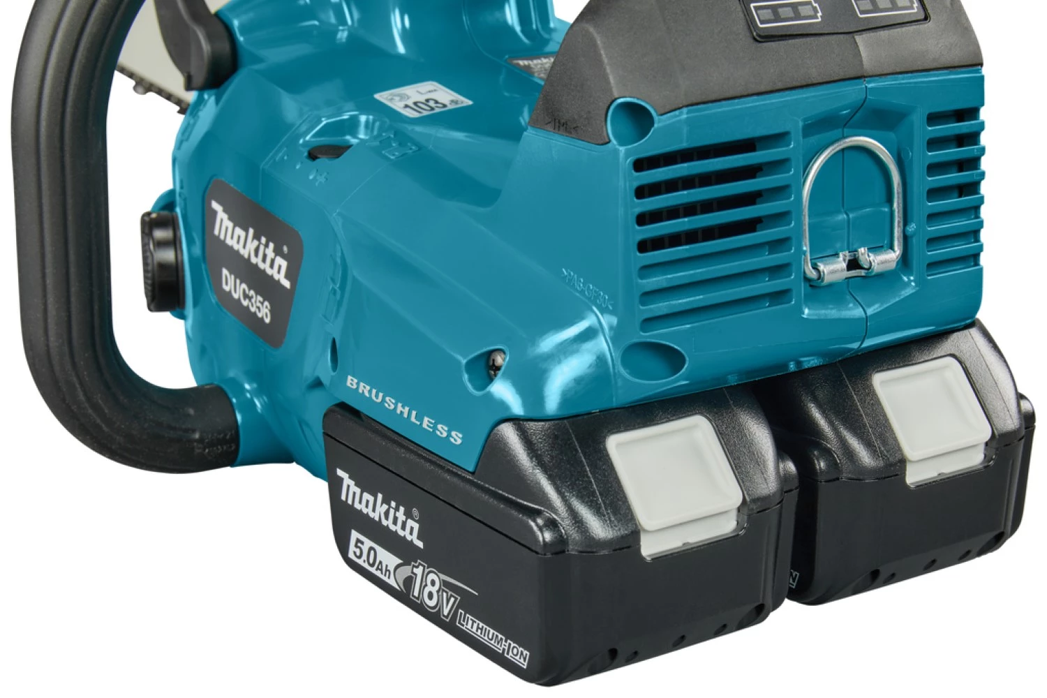 Makita DUC356PT2 Tronçonneuse sans-fil - 2 x 18V Li-ion - 2 batteries 5,0 ah - 35 cm-image