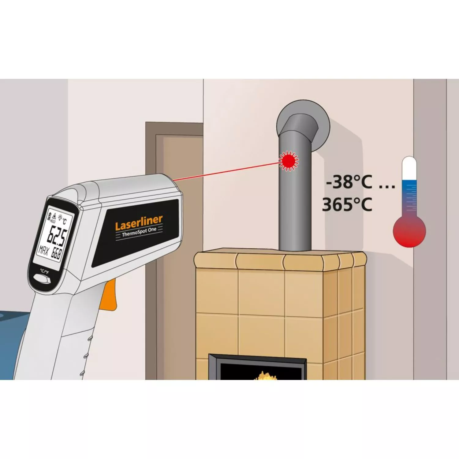 Laserliner ThermoSpot One Thermomètre infrarouge avec laser-image