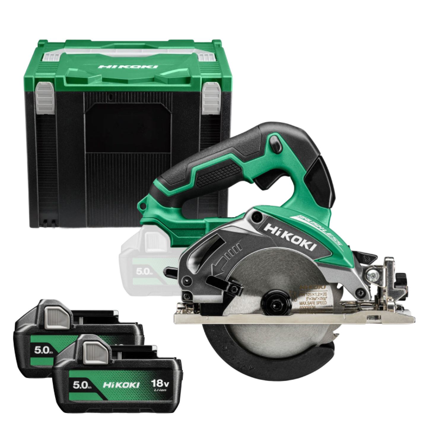 HiKOKI C1805DAWRZ 18V Li-ion Accu Cirkelzaag set (2x 5,0Ah) in HSC IV- 125mm-image