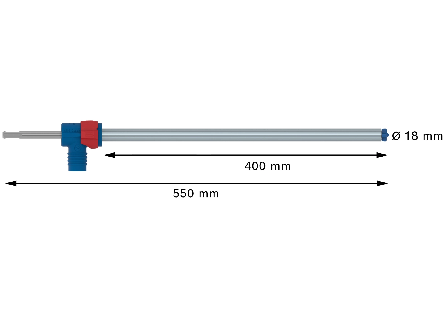 Bosch 2608901779 EXPERT Hamerboor SDS Clean SDS plus-8X - 18x400x550mm met connector-image