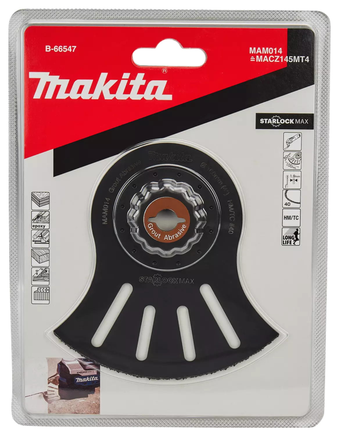 Makita B -66547 MAM014 Lame Segment HM - 100 x 45 mm - K40-image